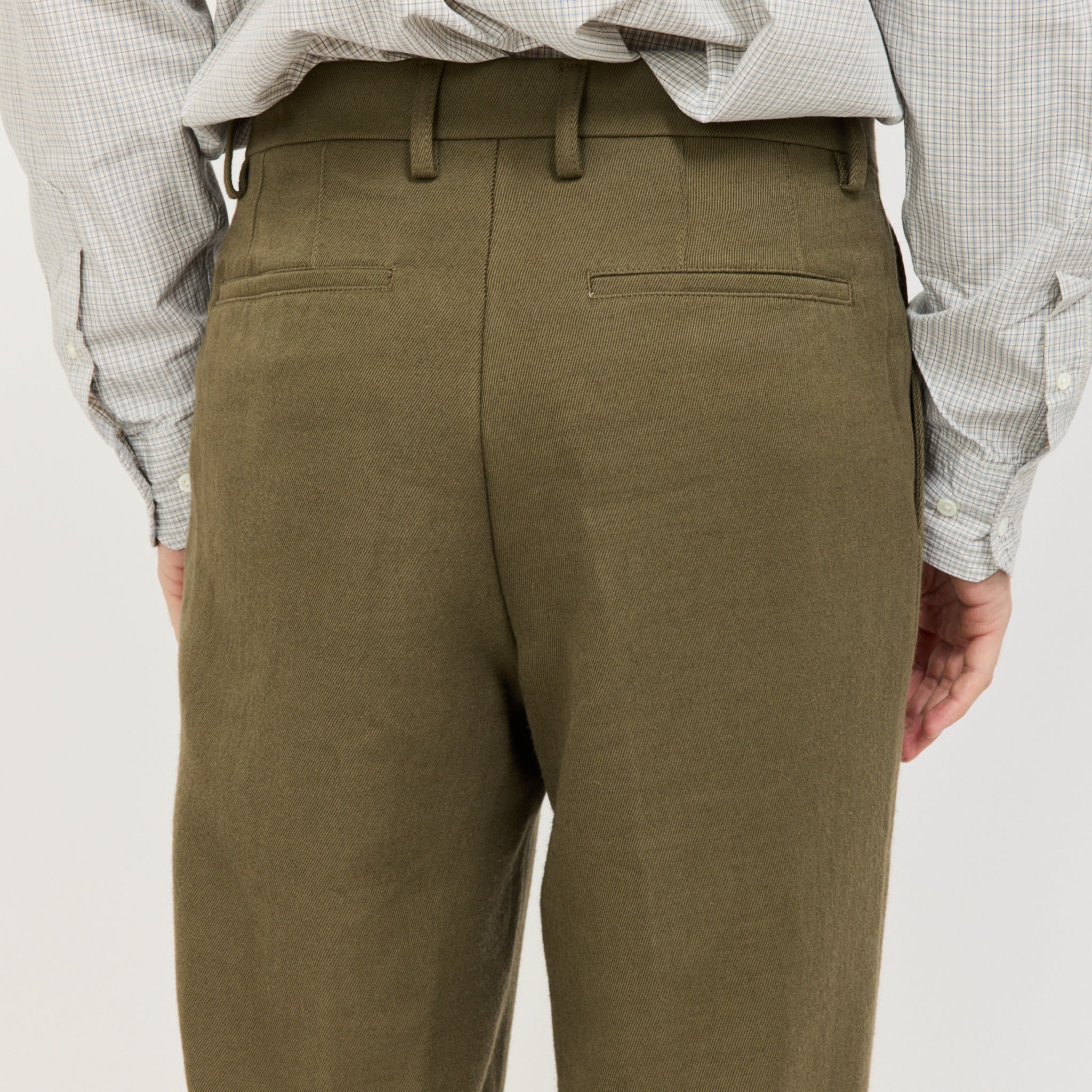 Benn Relaxed Cavalry Cotton Wool Pleated Trouser