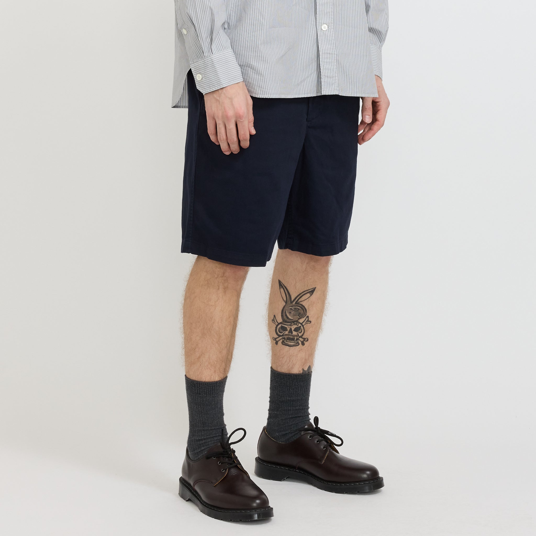 Ezra Relaxed Organic Stretch Twill Short Dark Navy