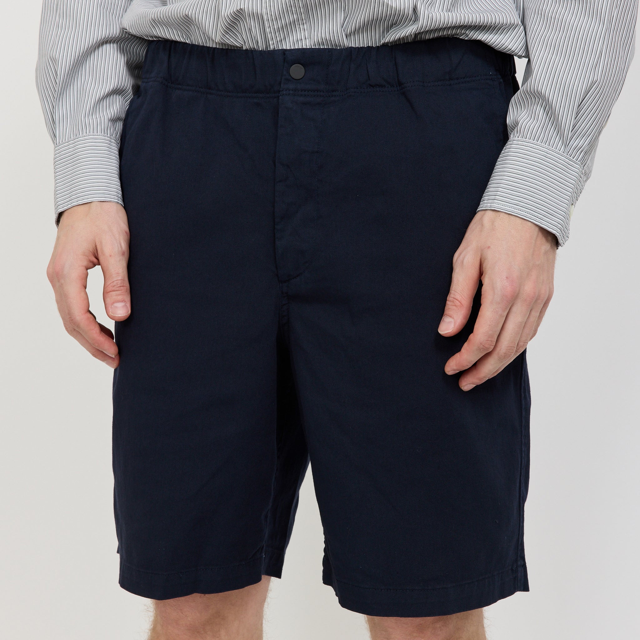Ezra Relaxed Organic Stretch Twill Short Dark Navy