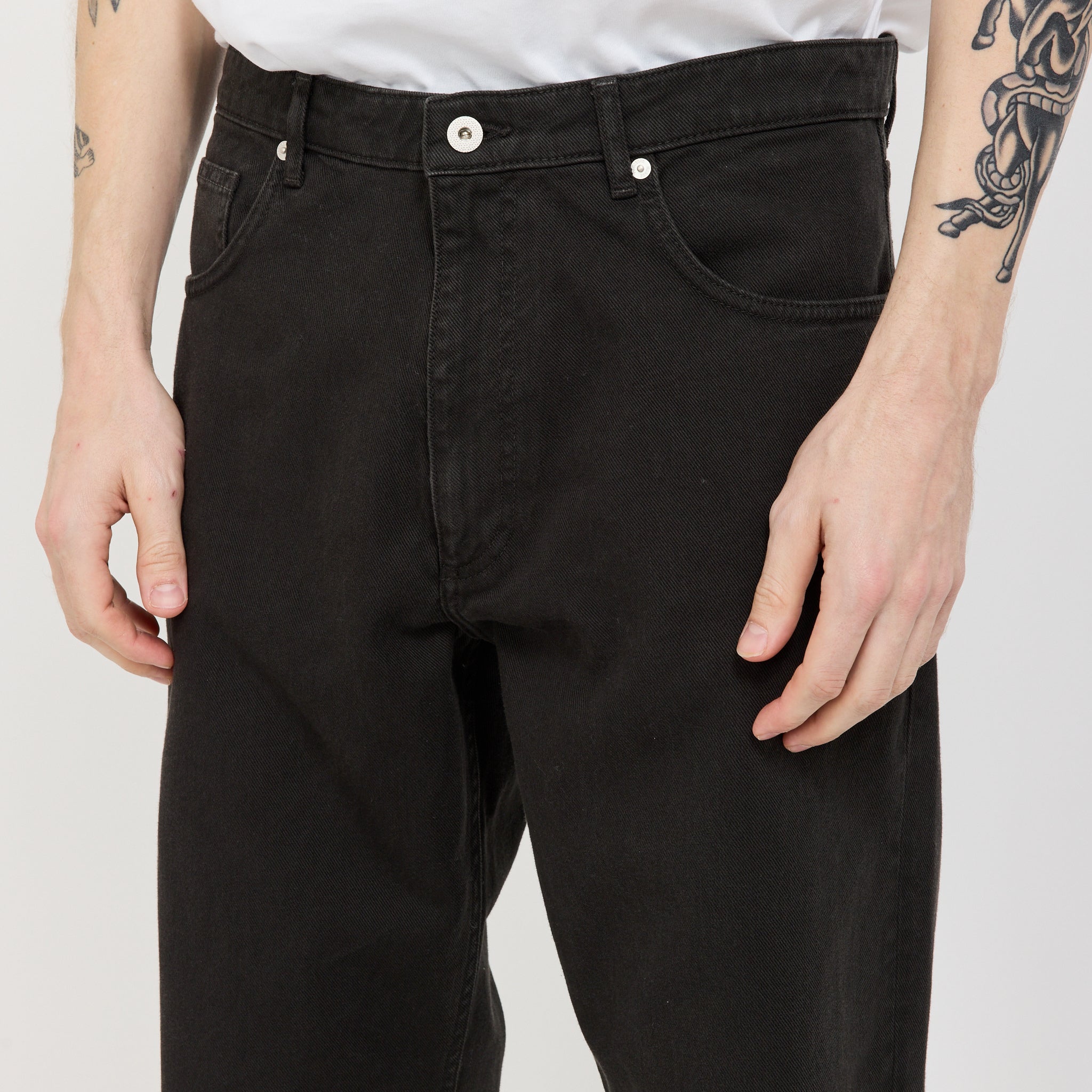Mogens Relaxed 5 Pocket Heavy Twill Pant Black