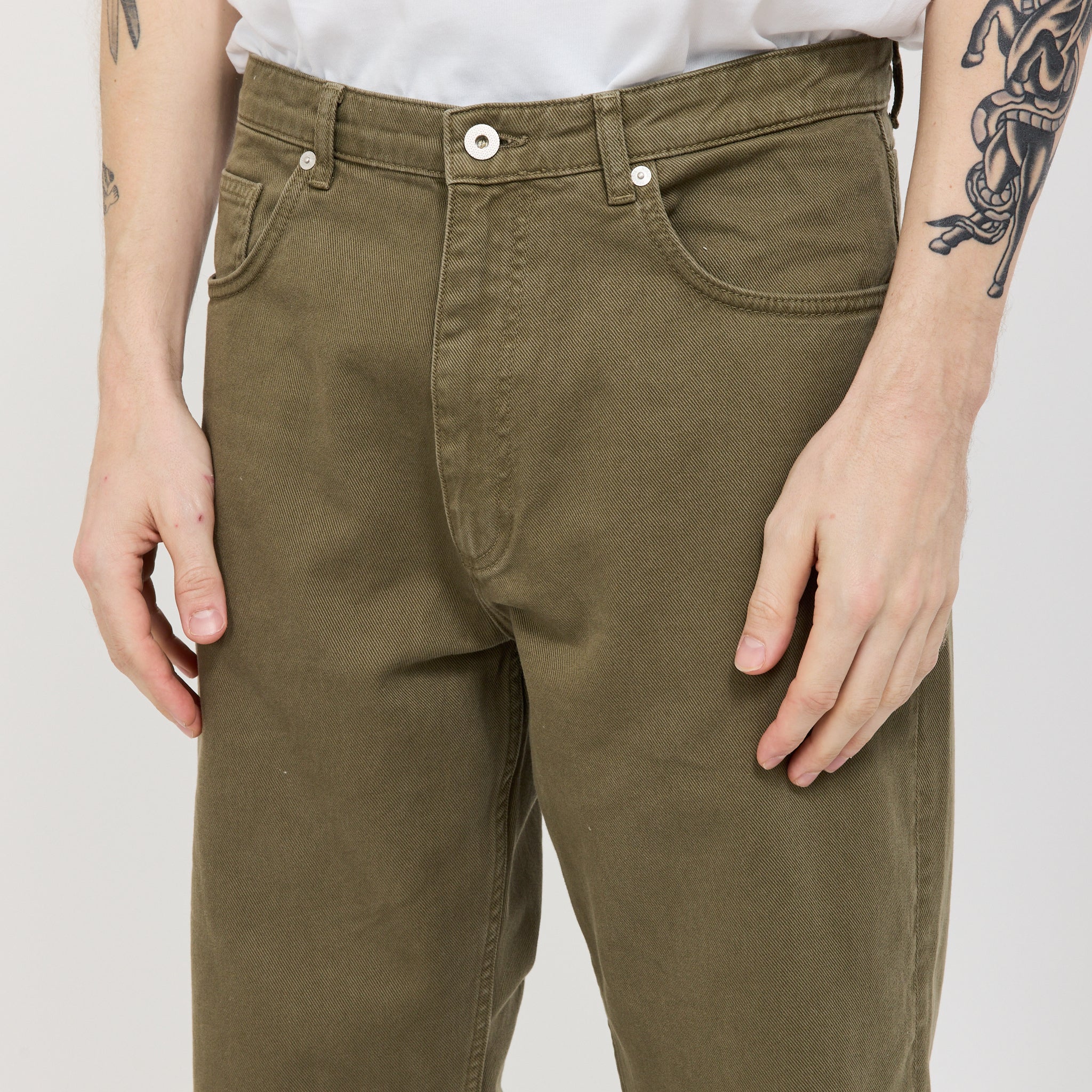 Mogens Relaxed 5 Pocket Heavy Twill Pant Olive Night
