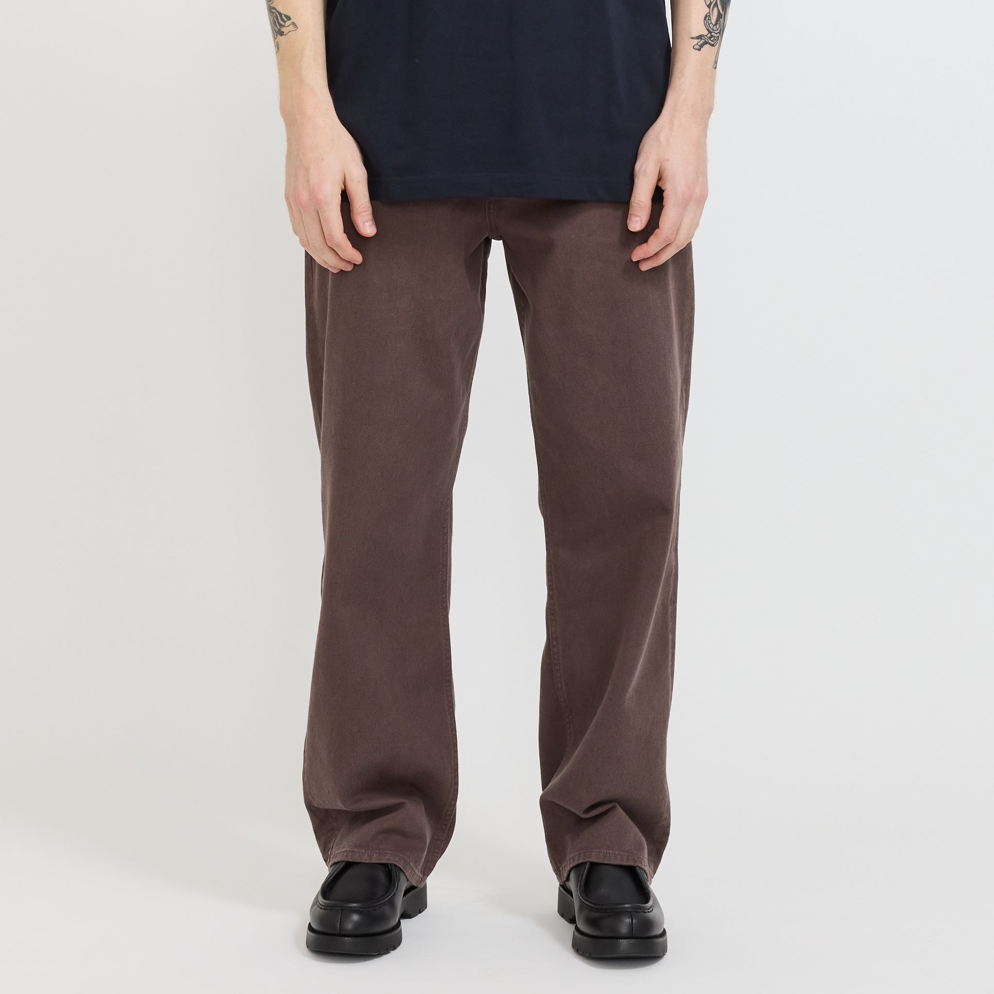 Mogens Relaxed 5 Pocket Heavy Twill Pant Seal Brown