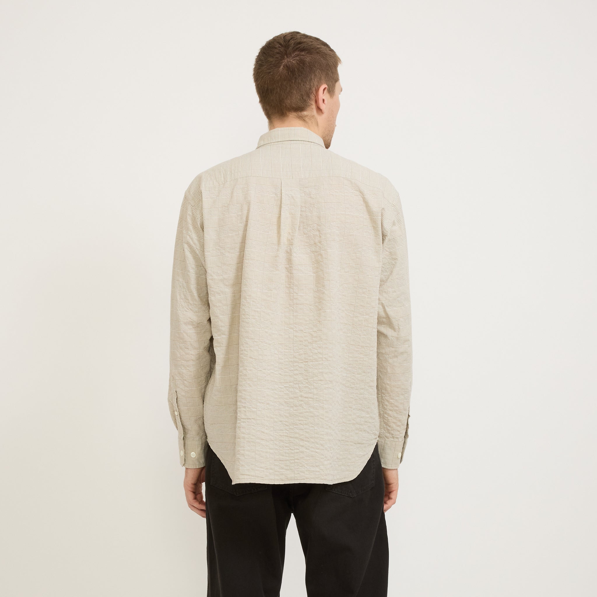 Mo Oversized Check Shirt Heathland Brown