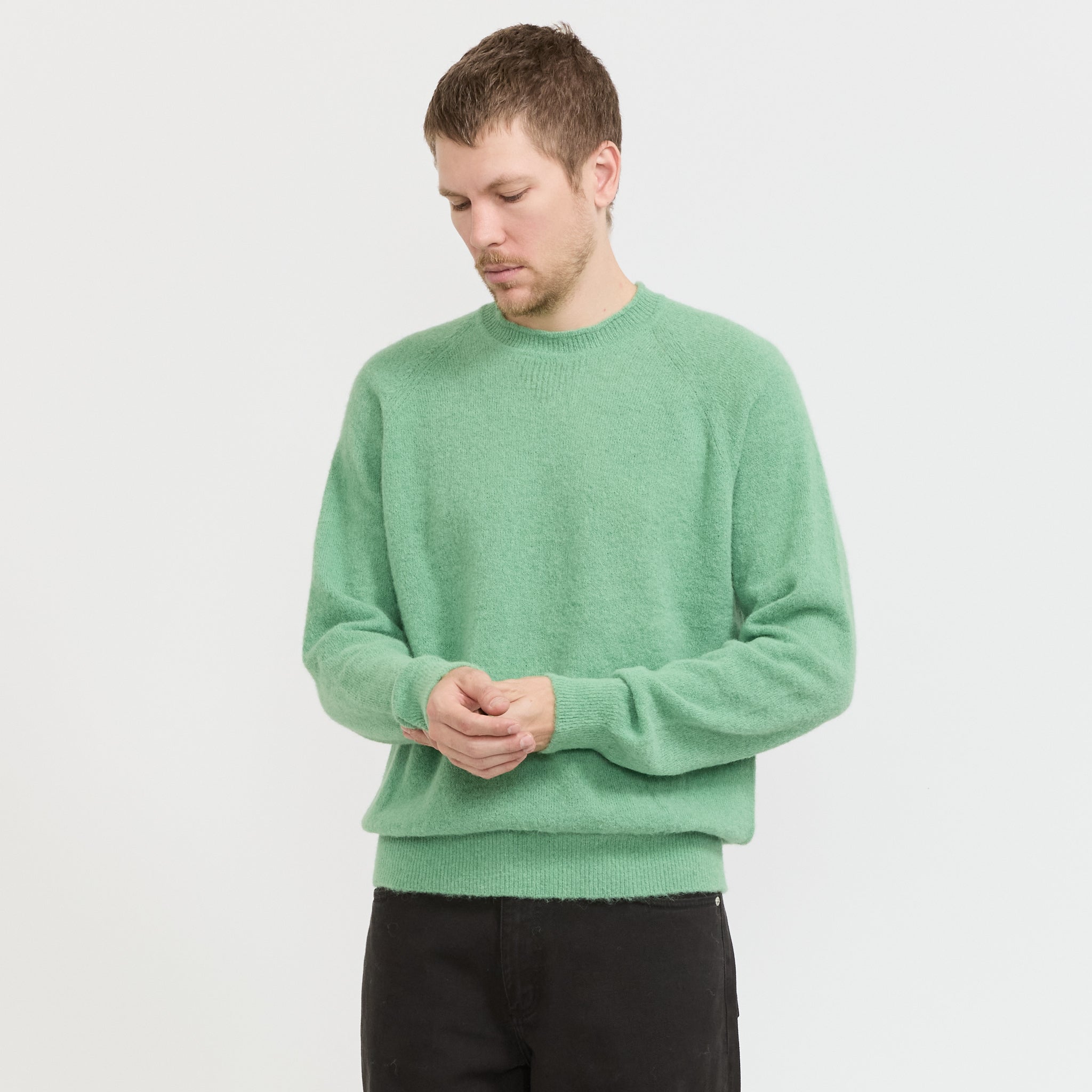 Norse Projects | Nordevik Baby Alpaca Sweater Peapod | Maplestore