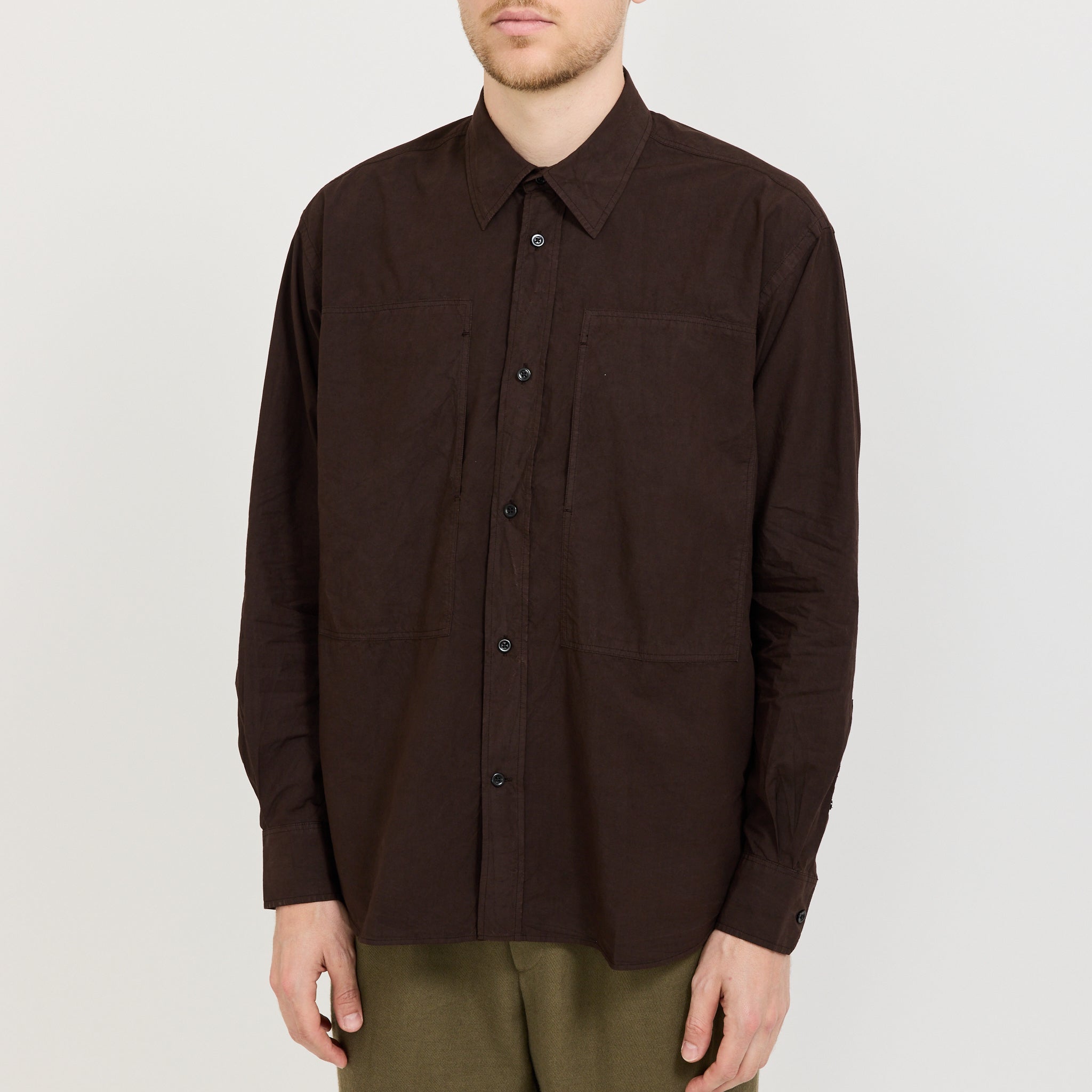 Ole Fatigue Cotton Tencel Shirt Espresso