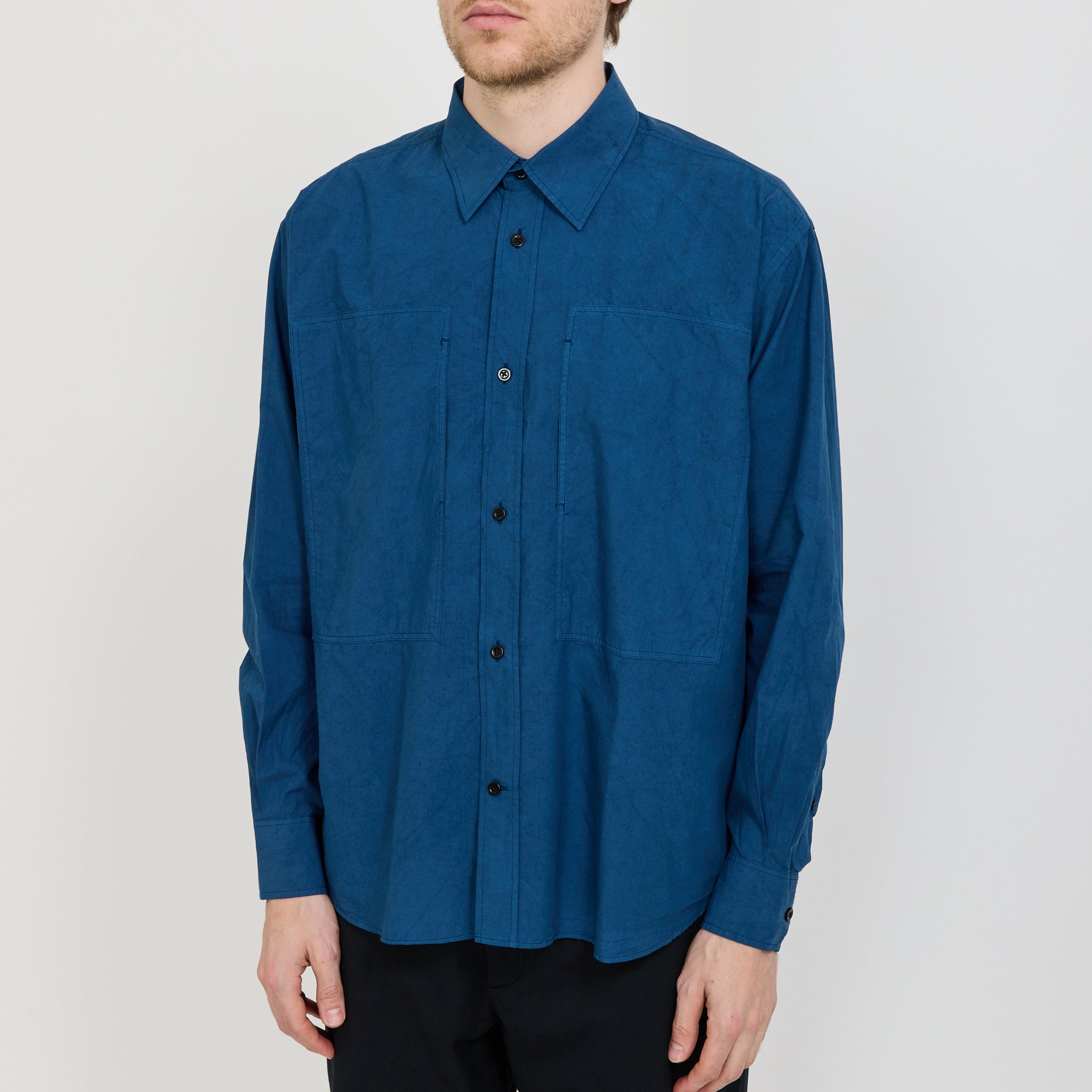 Ole Fatigue Cotton Tencel Shirt Estate Blue