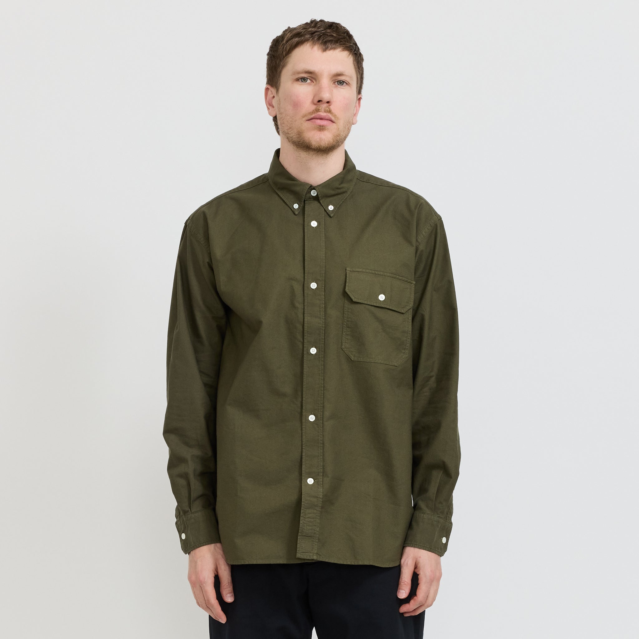 Ole Oversized GMD Oxford Shirt Olive Night