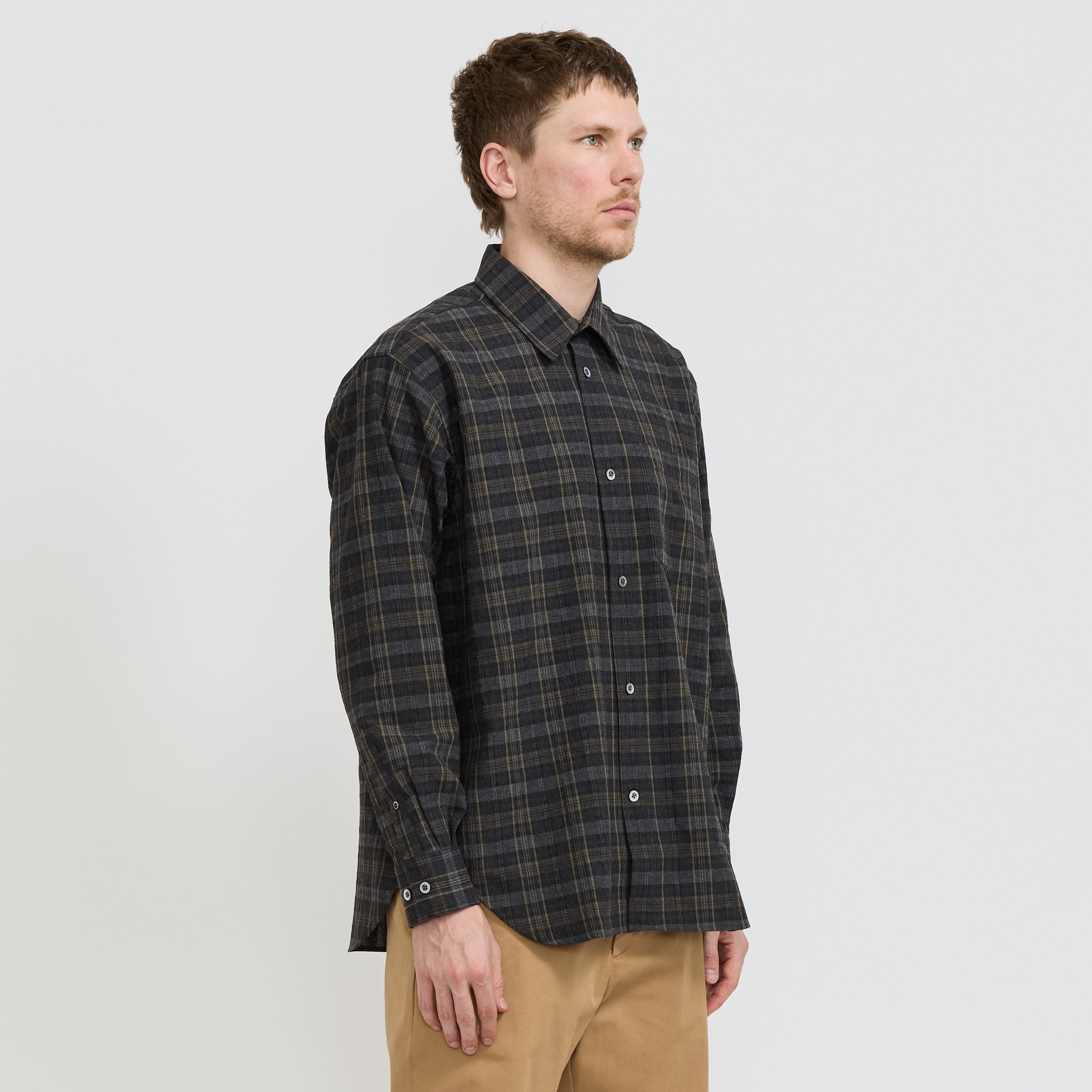 Ole Oversized Wool Check Shirt