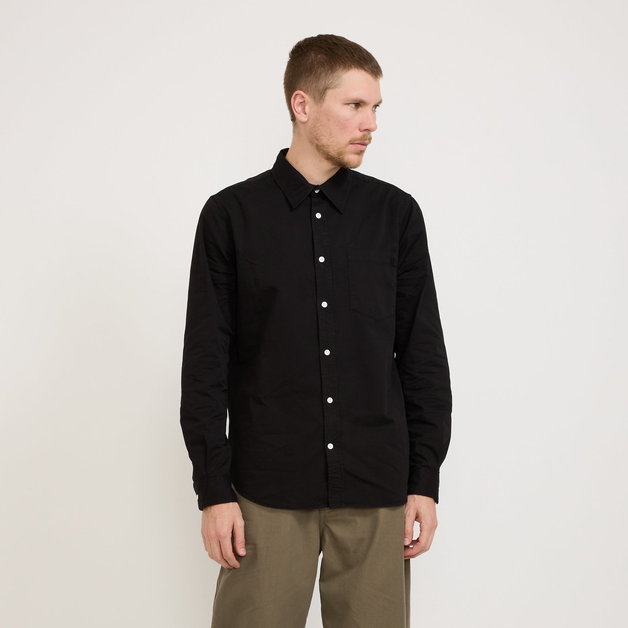 Norse Projects | Osvald BD Twill Shirt Black | Maplestore
