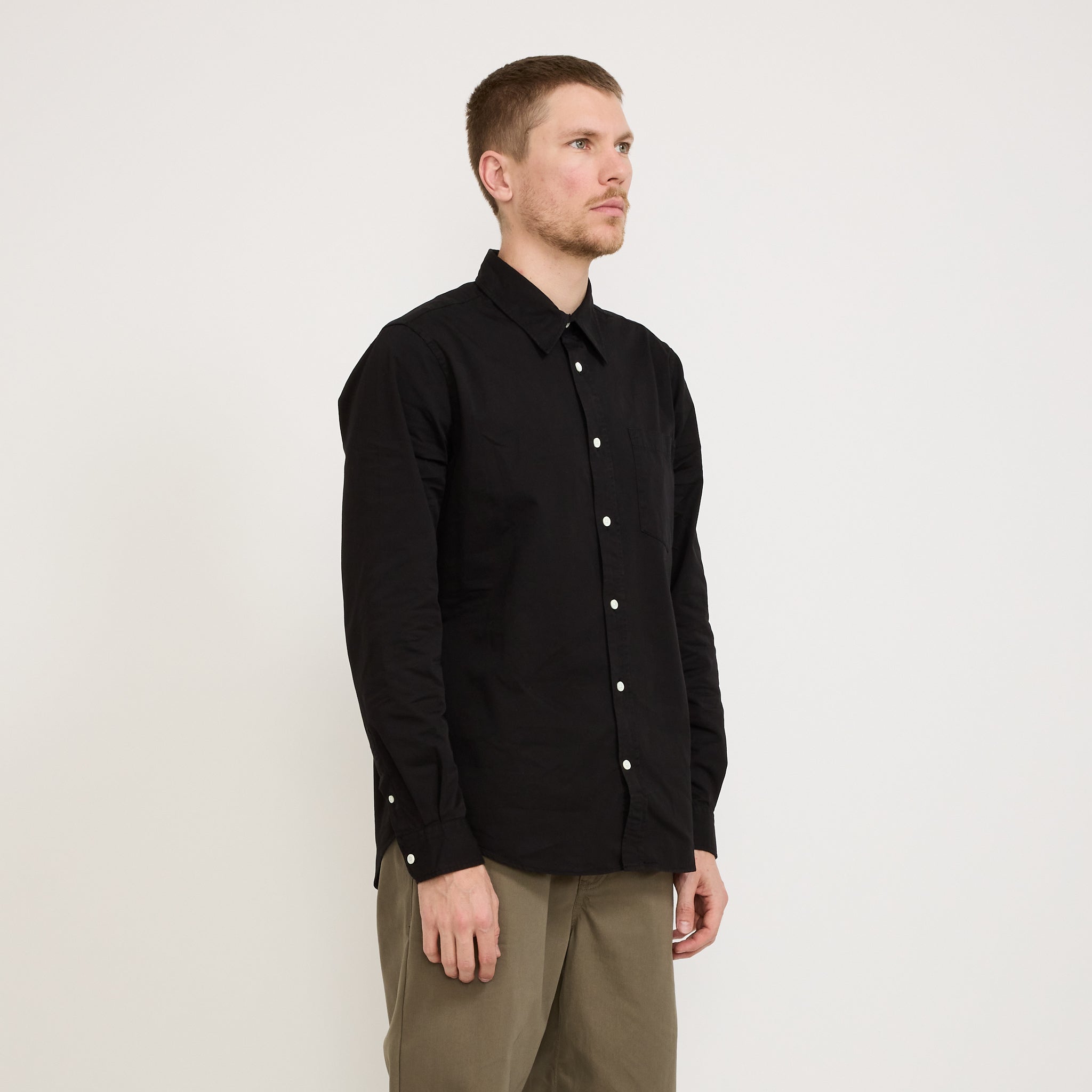 Norse Projects | Osvald BD Twill Shirt Black | Maplestore