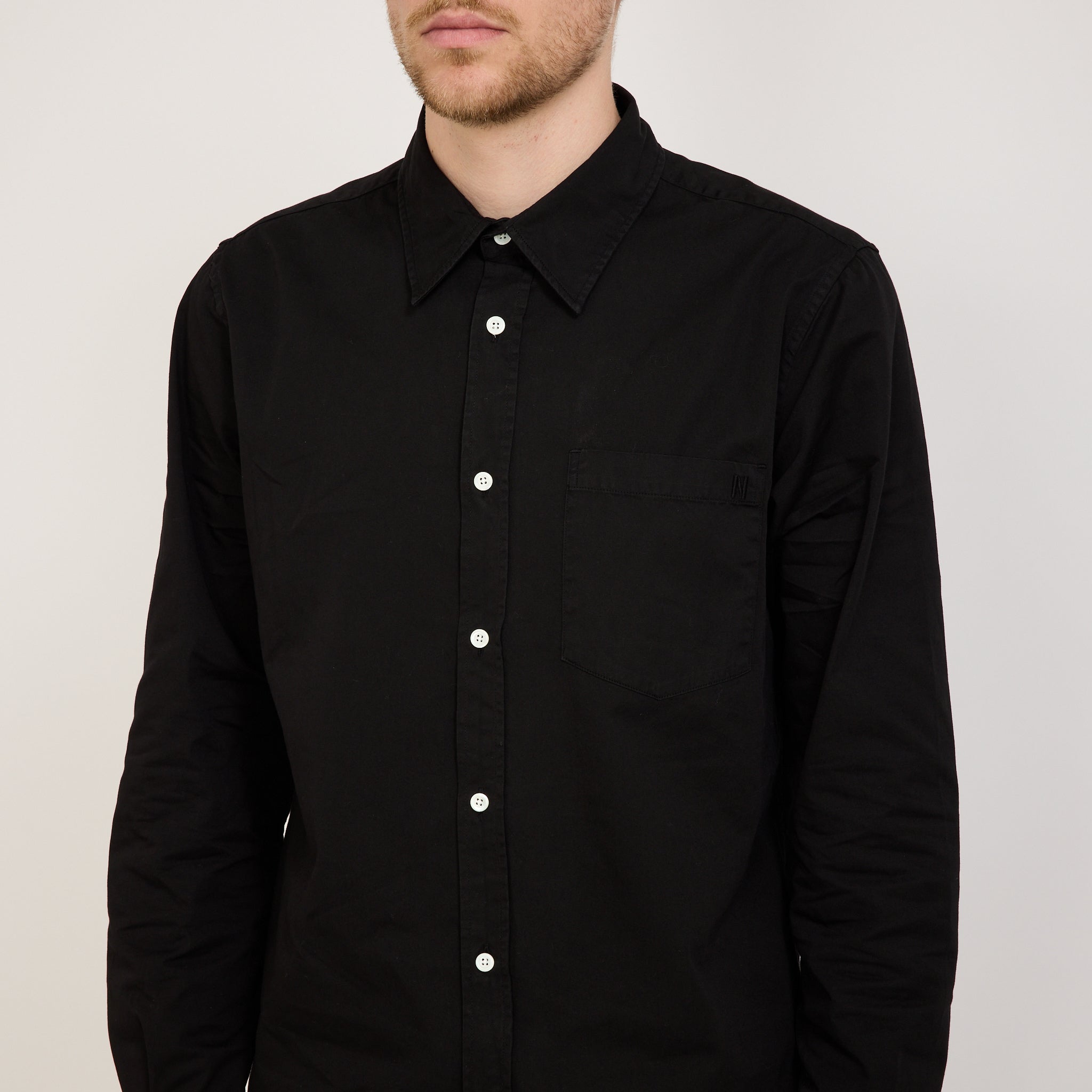 Norse Projects | Osvald BD Twill Shirt Black | Maplestore