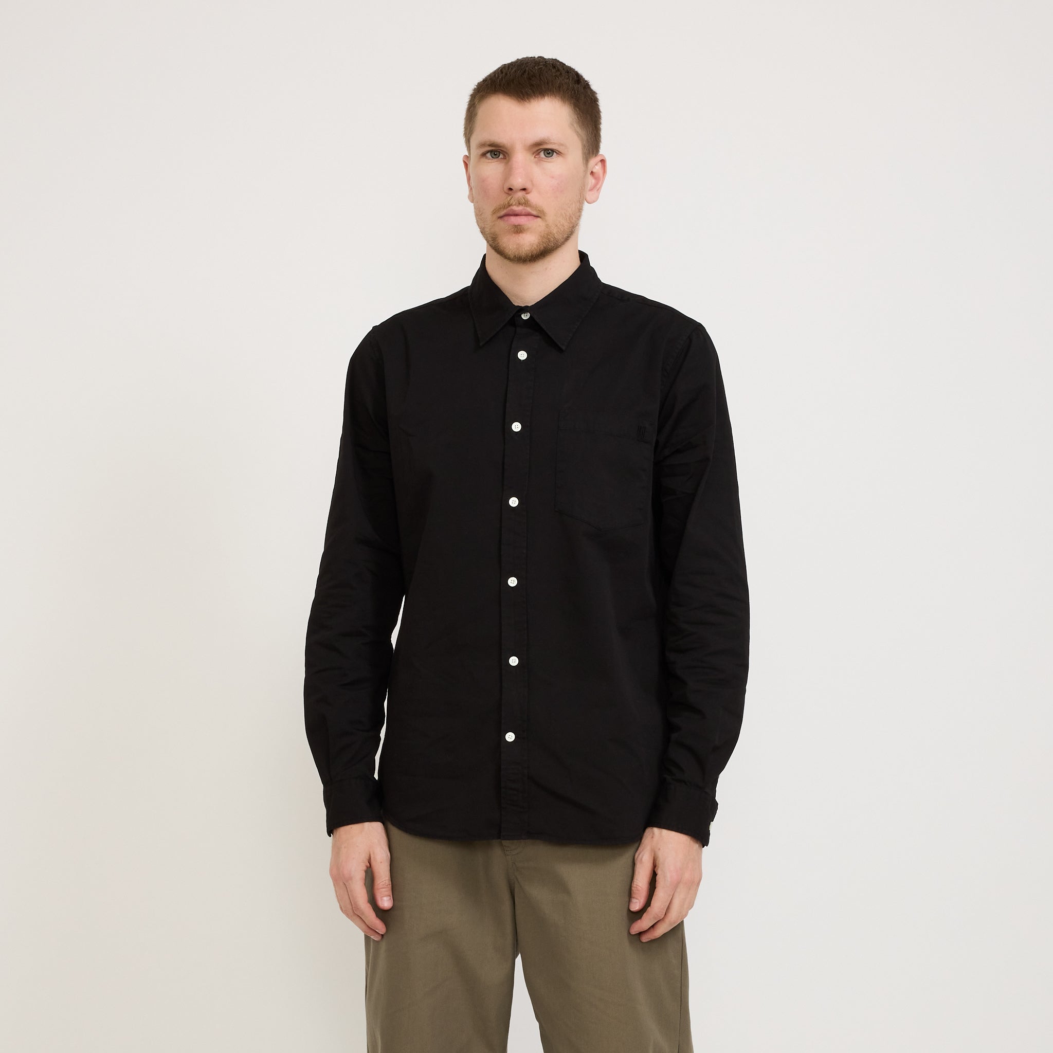 Norse Projects | Osvald BD Twill Shirt Black | Maplestore