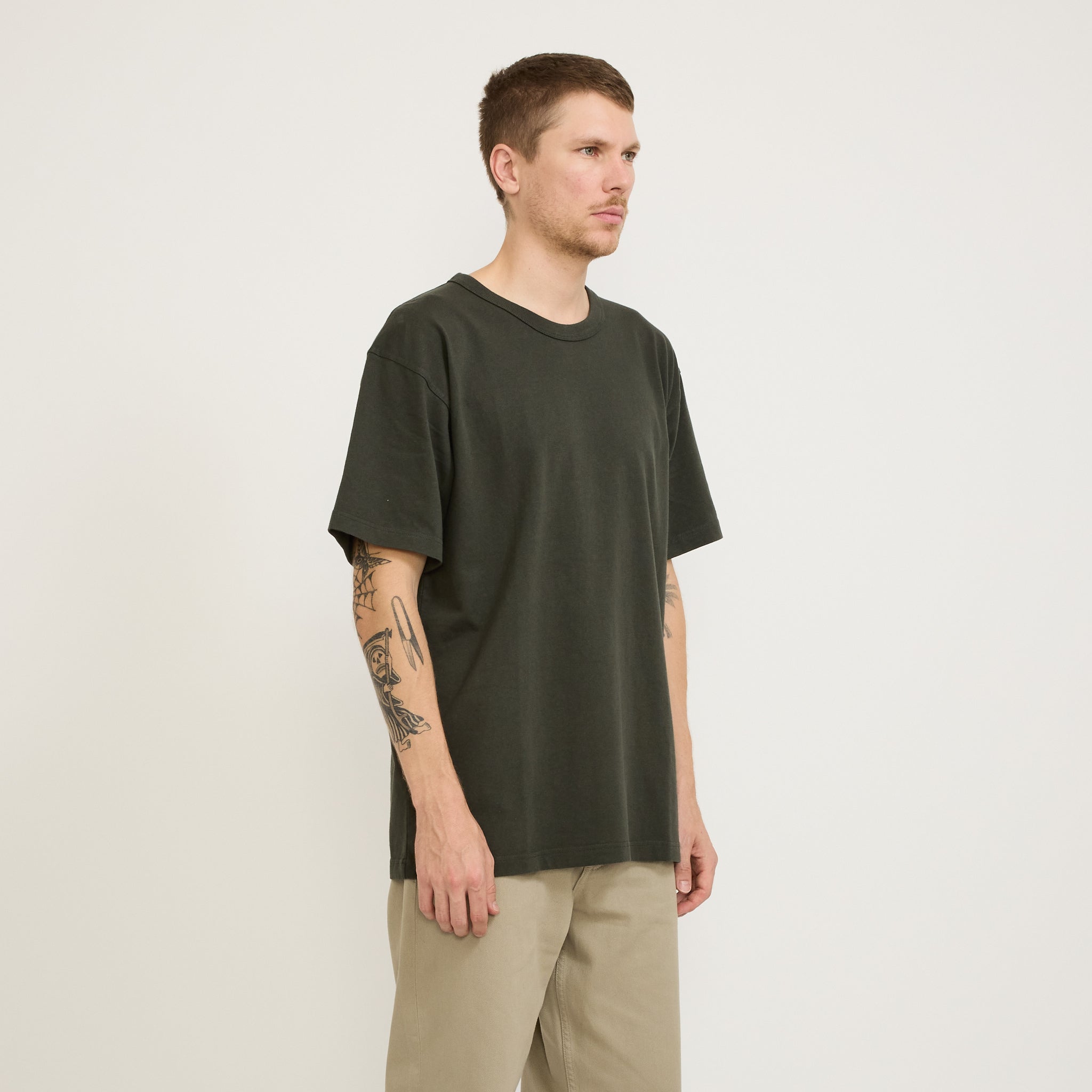Norse Projects | Simon Heavy T-Shirt Black Olive | Maplestore