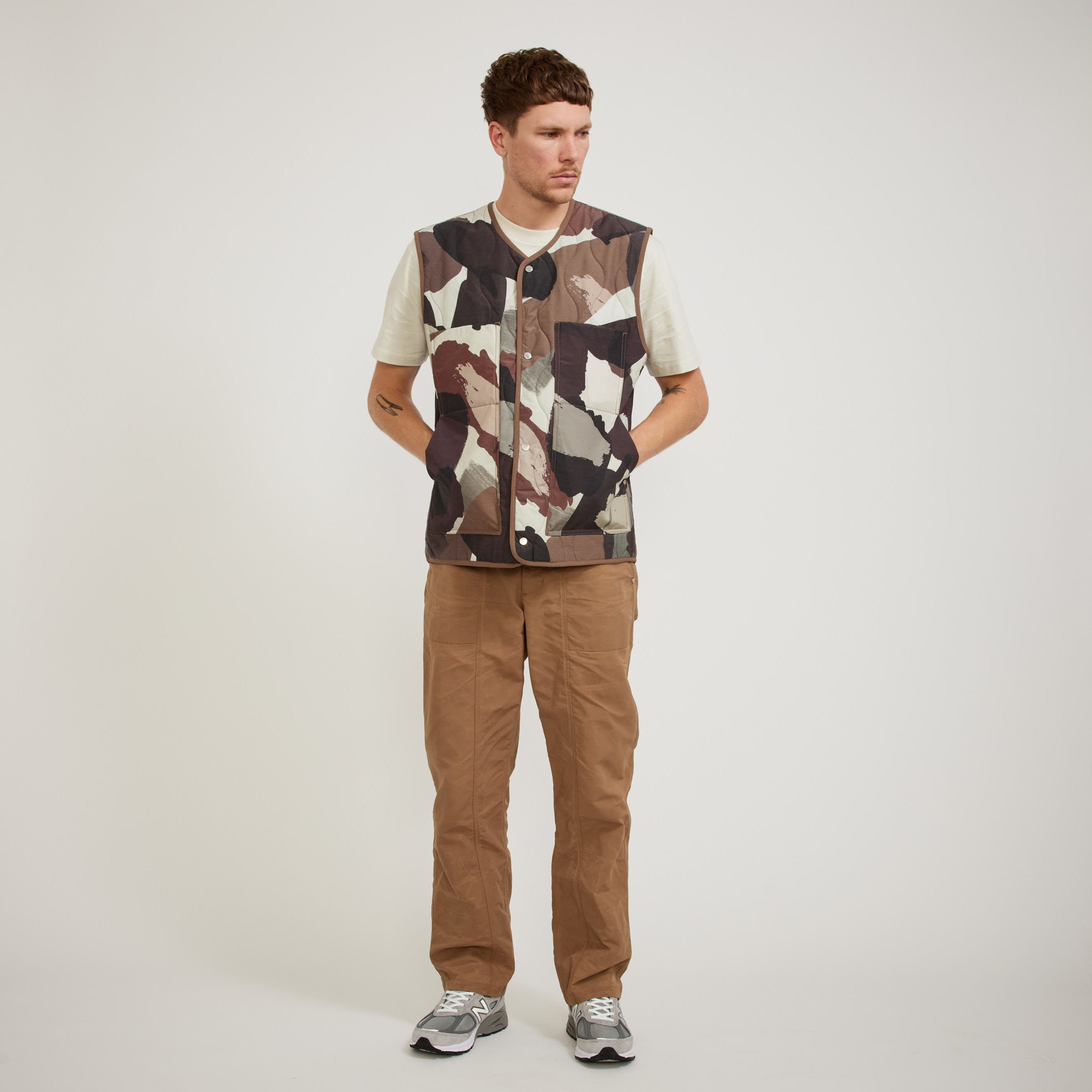 Norse Projects | Peter Camo Nylon Insulated Vest Espresso | Maplestore