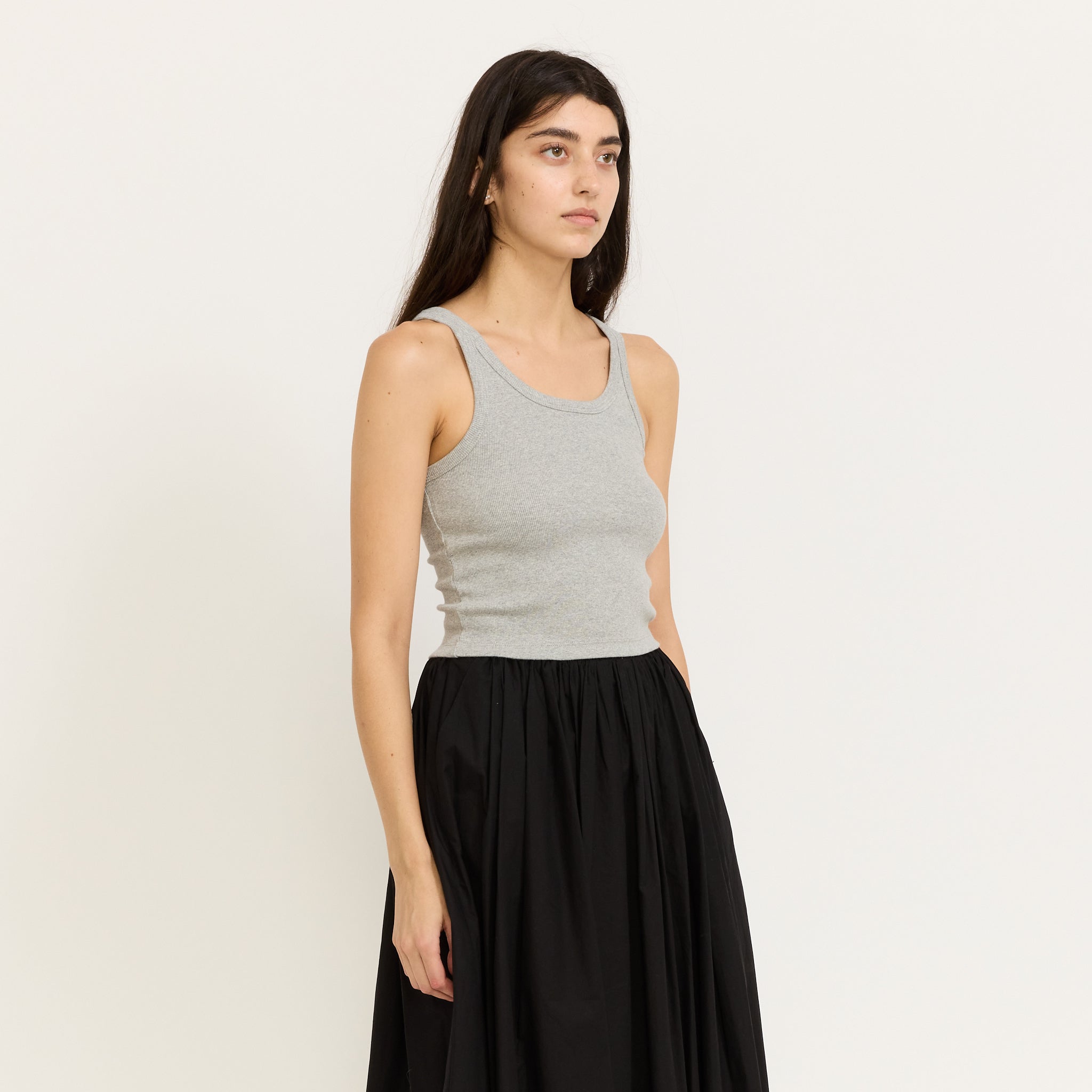 Nothing Written | Curved Rib Tank Grey | Maplestore
