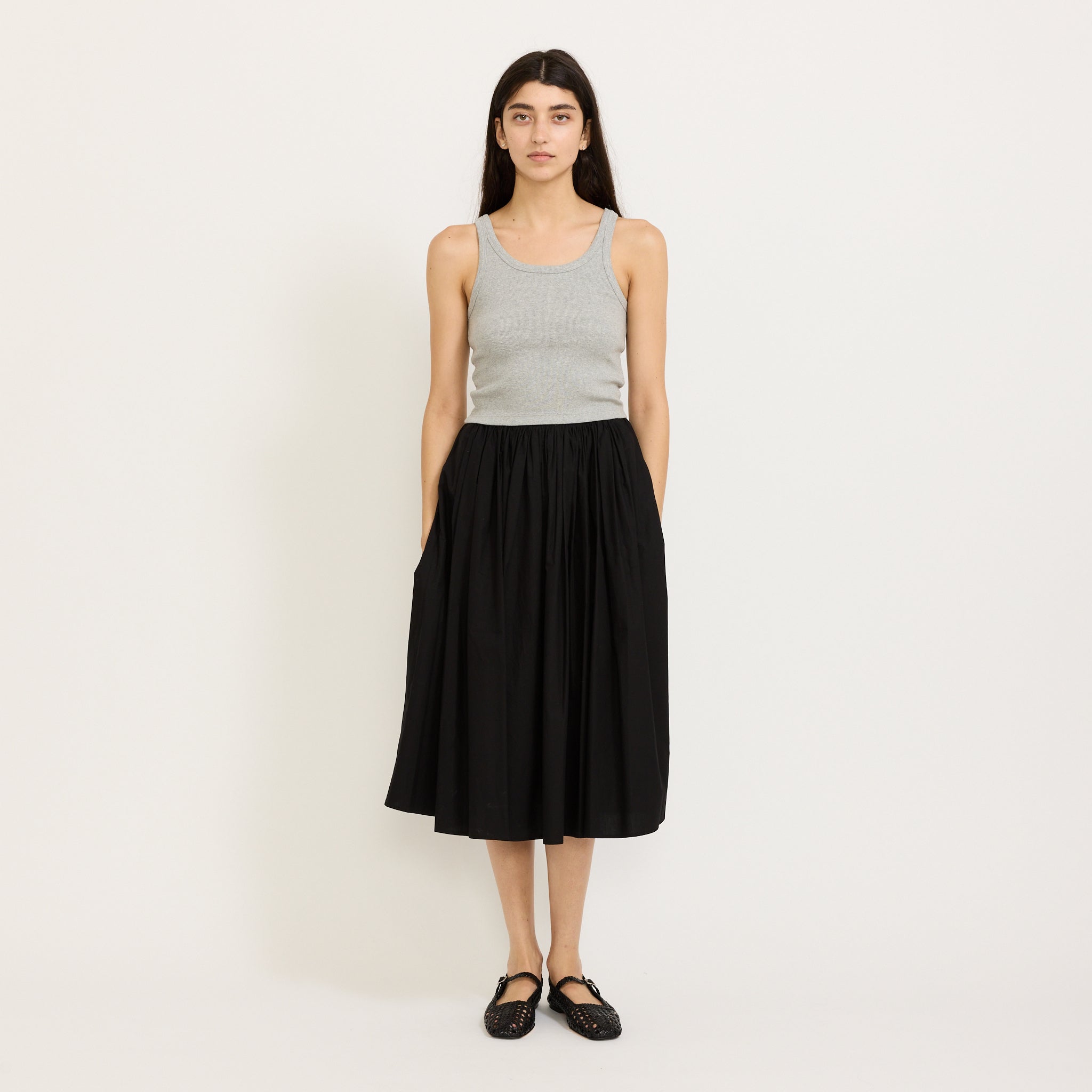 Nothing Written | Curved Rib Tank Grey | Maplestore