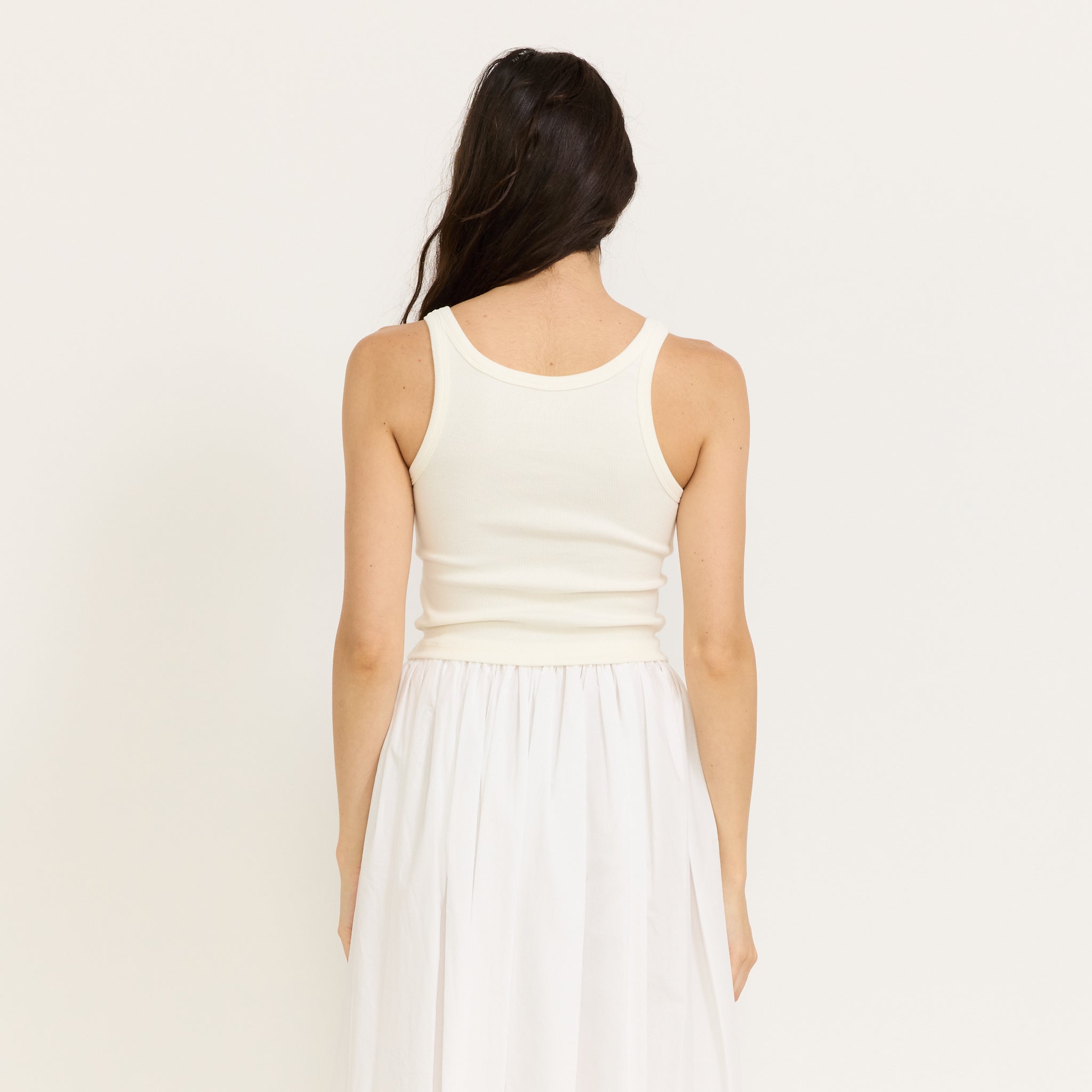 Nothing Written | Curved Rib Tank White | Maplestore