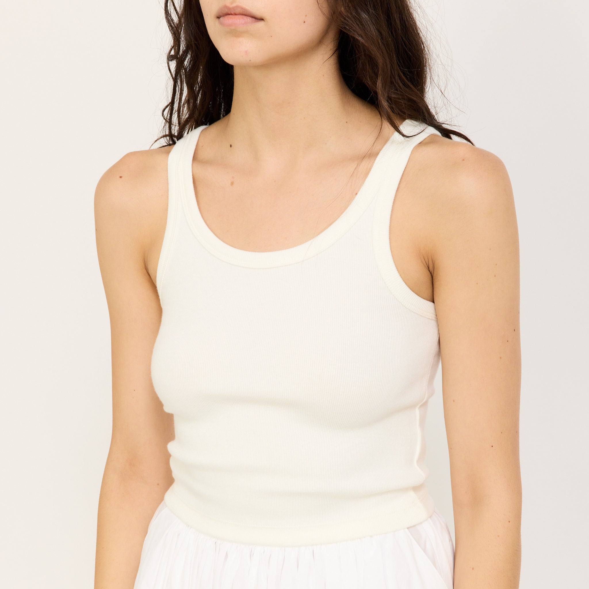 Nothing Written | Curved Rib Tank White | Maplestore