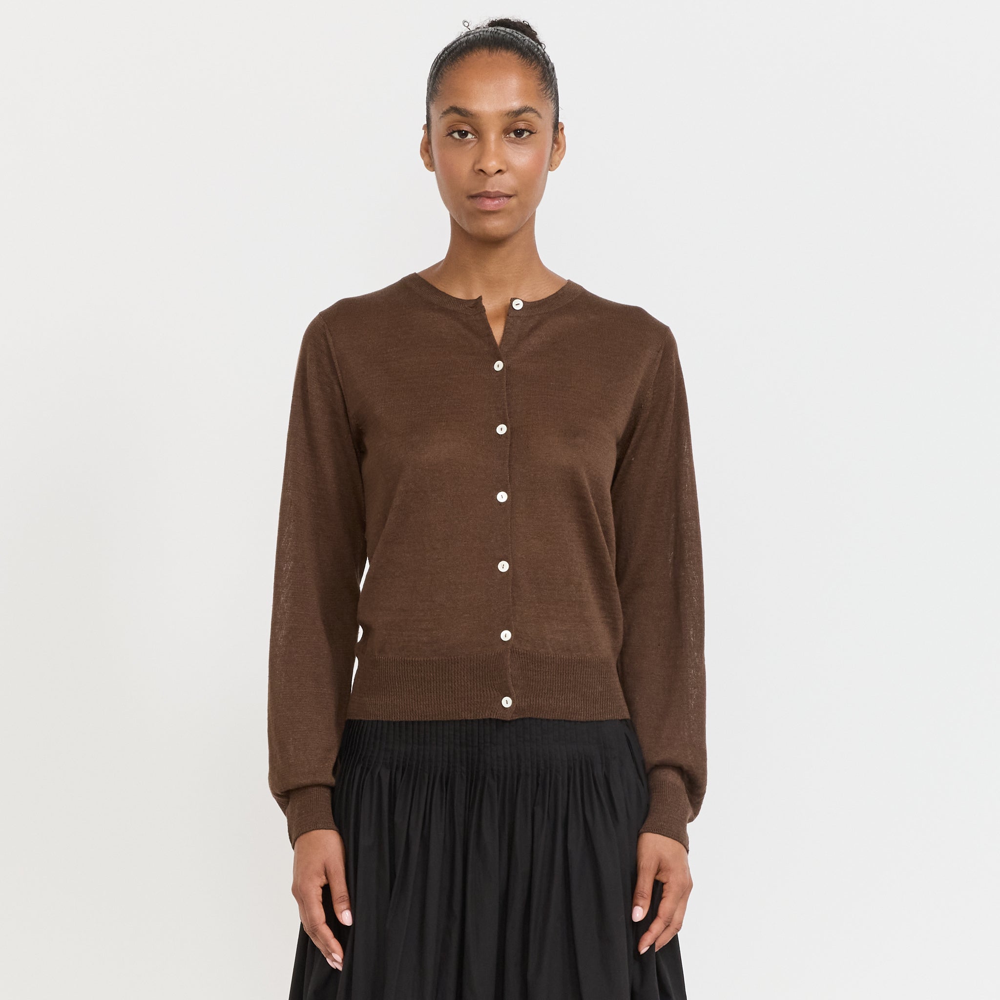Rola Linen Cardigan Brown