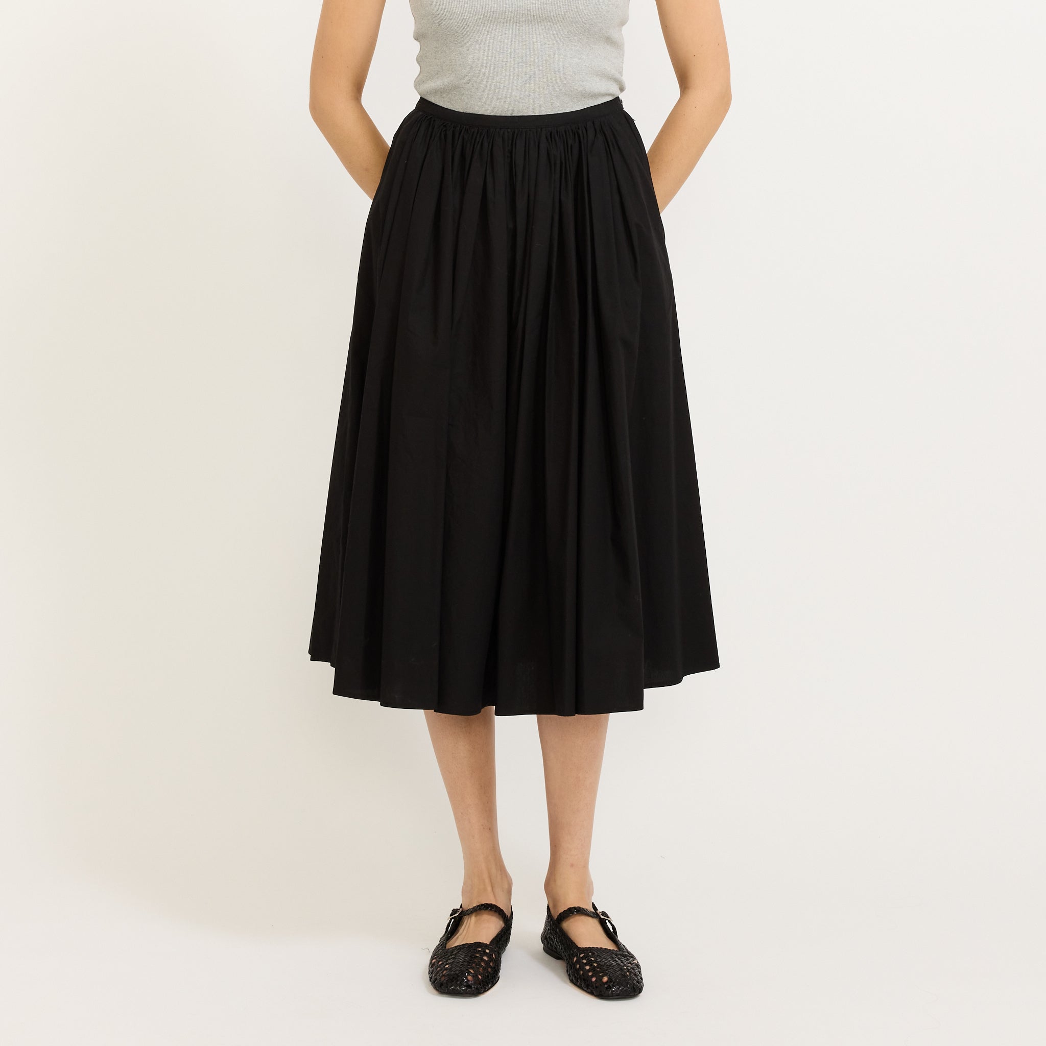 Serto Gathered Skirt Black