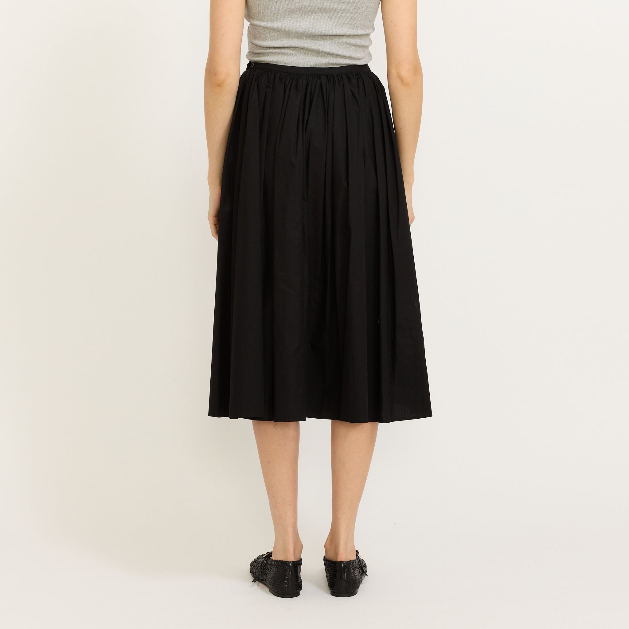 Serto Gathered Skirt Black