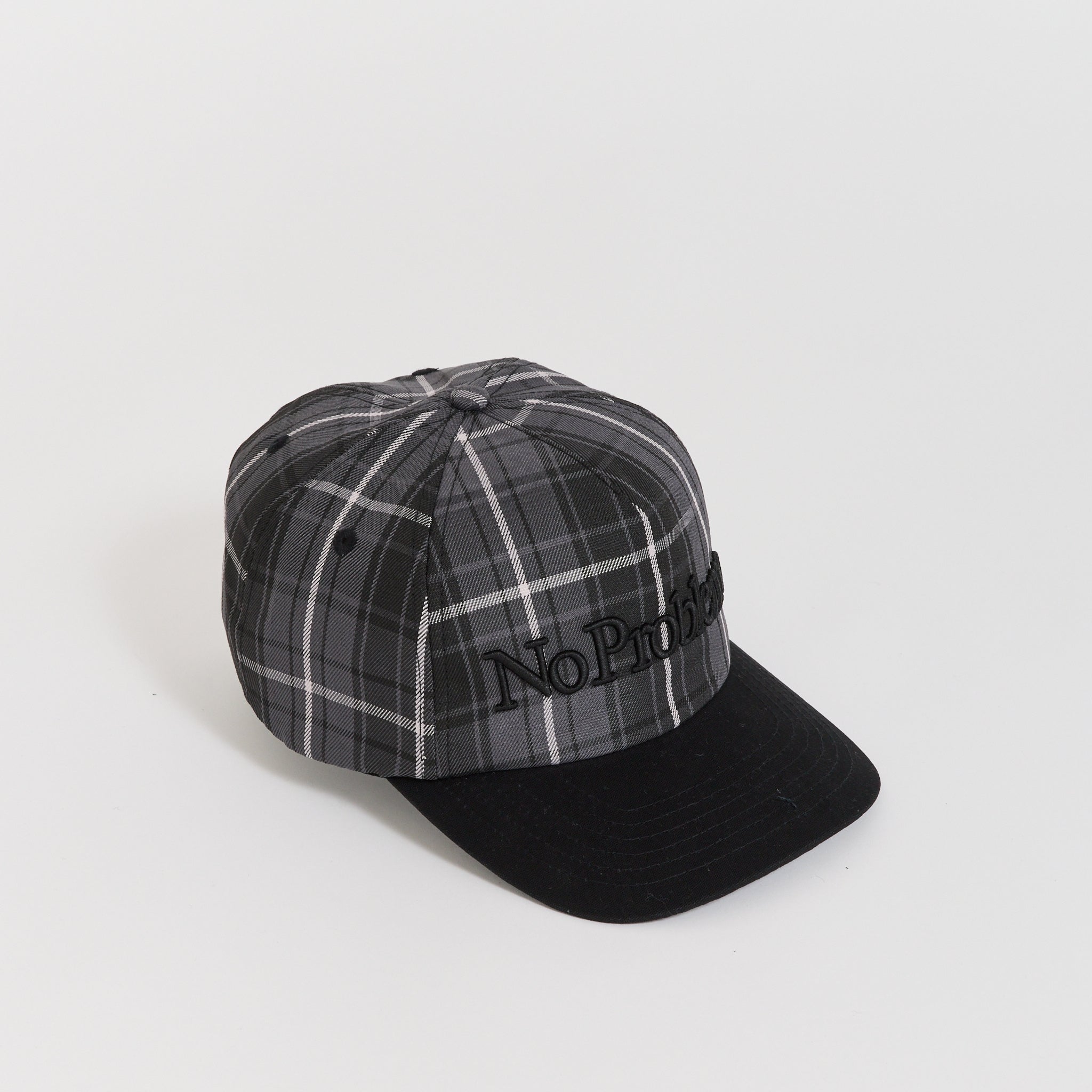 No Problemo Plaid Cap Black