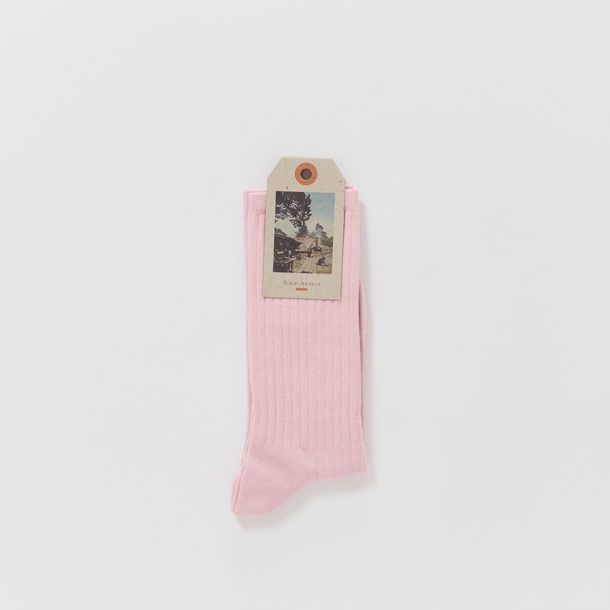 Nudie Jeans Co. | Women's Cotton Ribbed Socks Pink | Maplestore