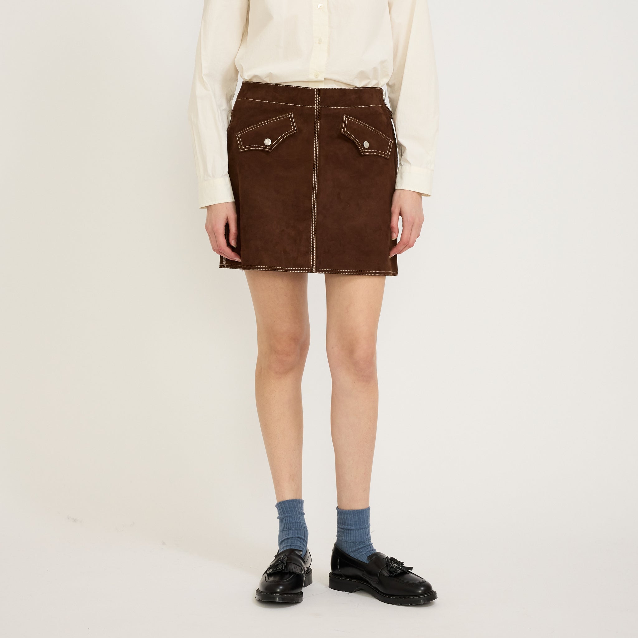 Elvy Western Suede Skirt Bruno