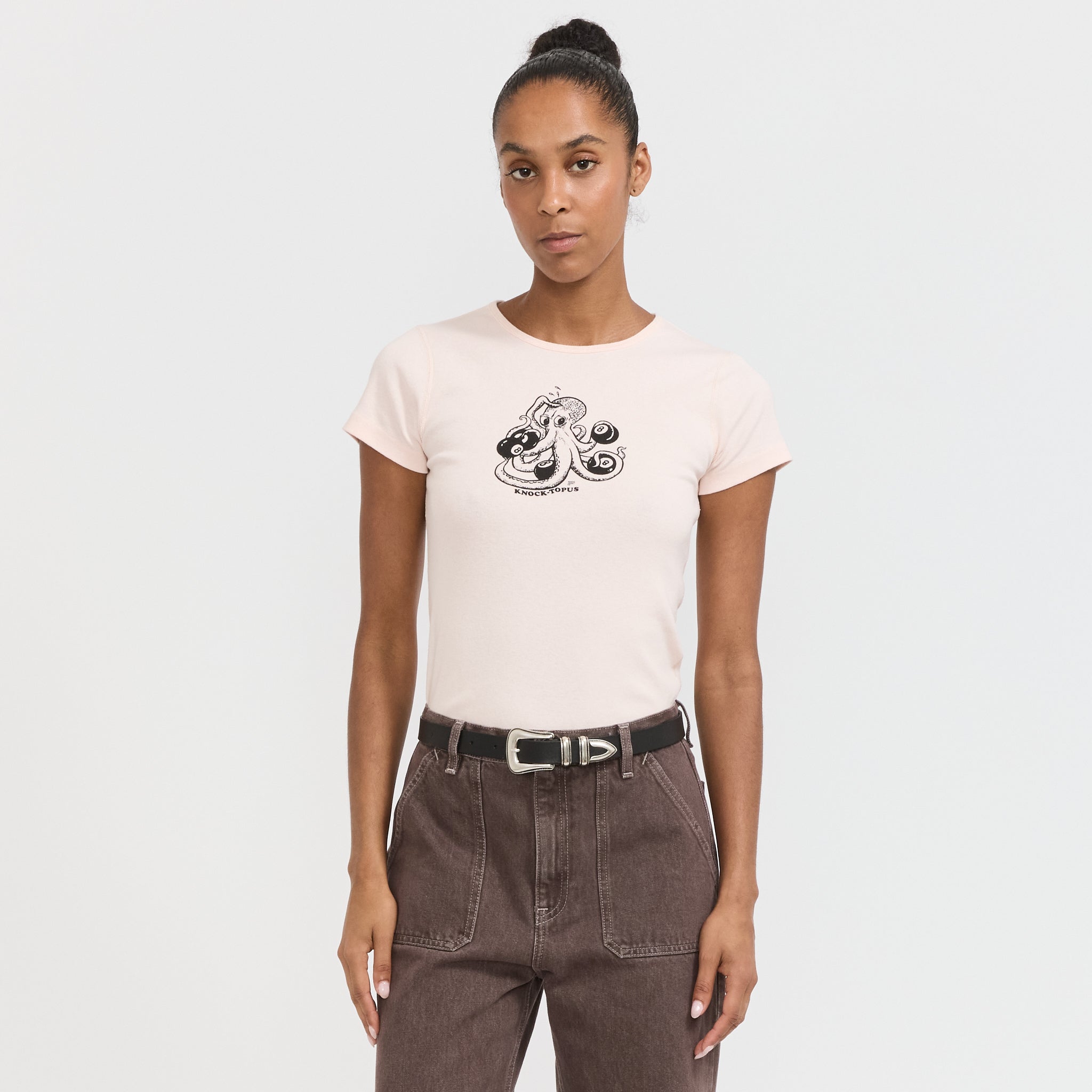 Nudie Jeans Co. | Eve T-Shirt Knock-Topus Pink | Maplestore