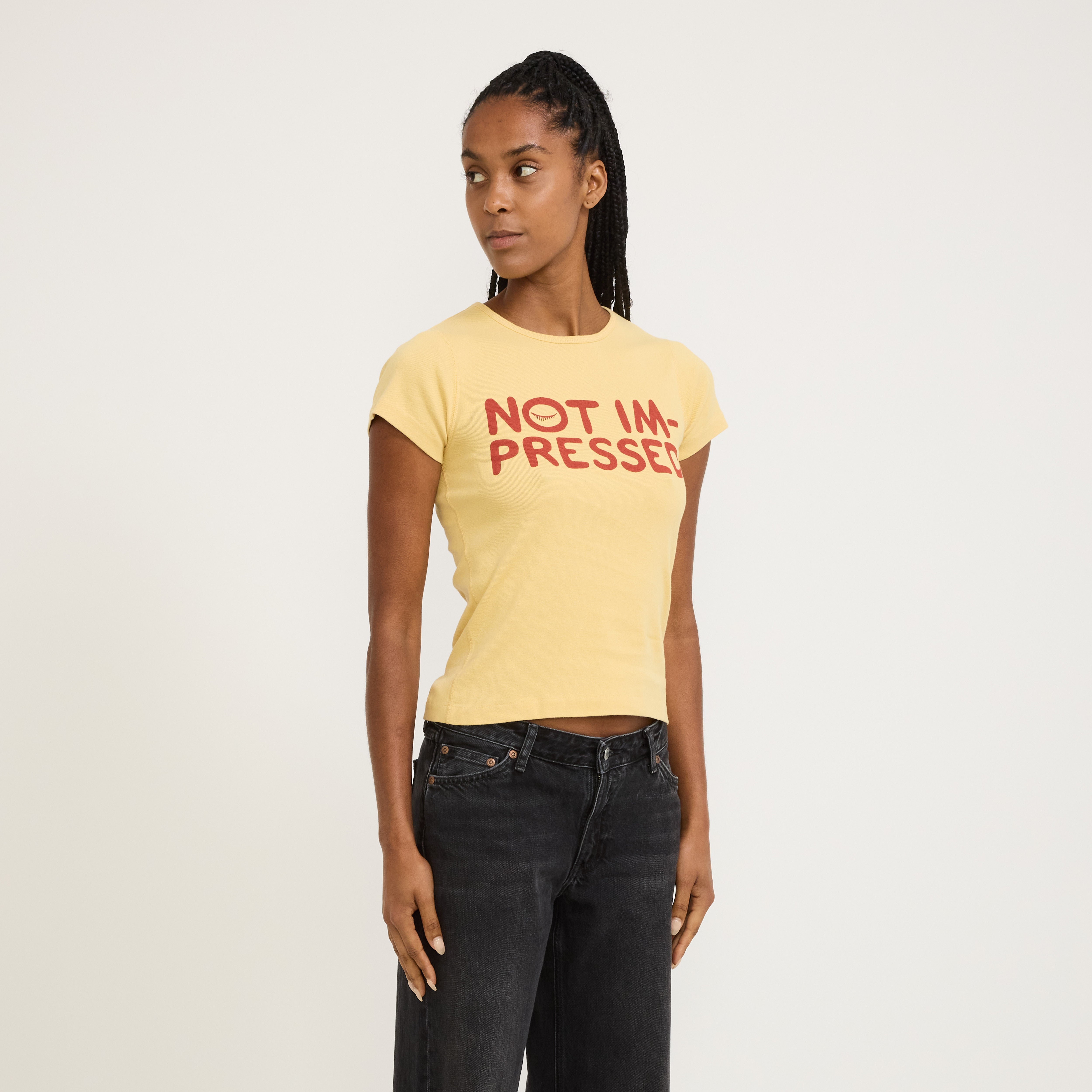 Eve T-Shirt Not Impressed Mustard
