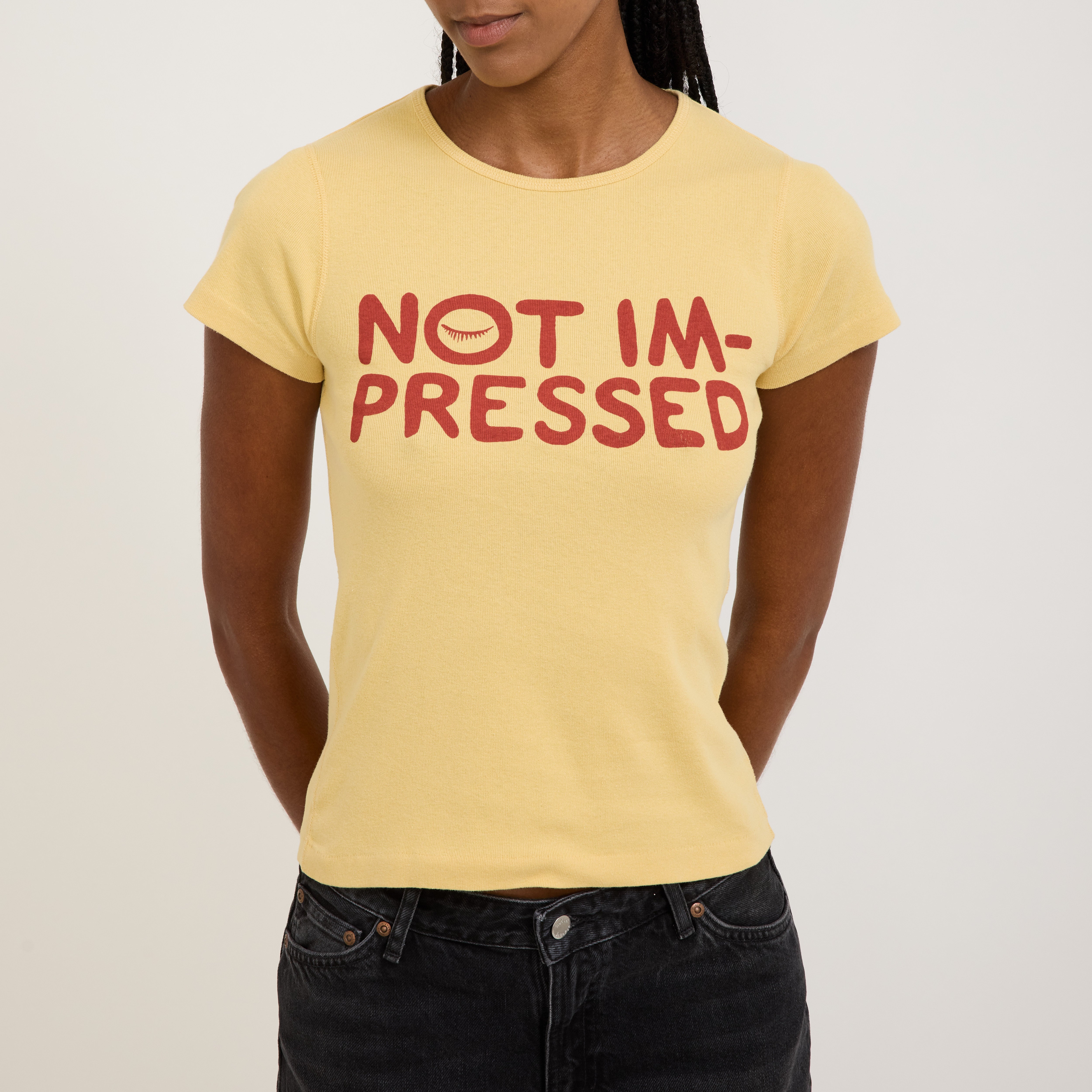 Eve T-Shirt Not Impressed Mustard