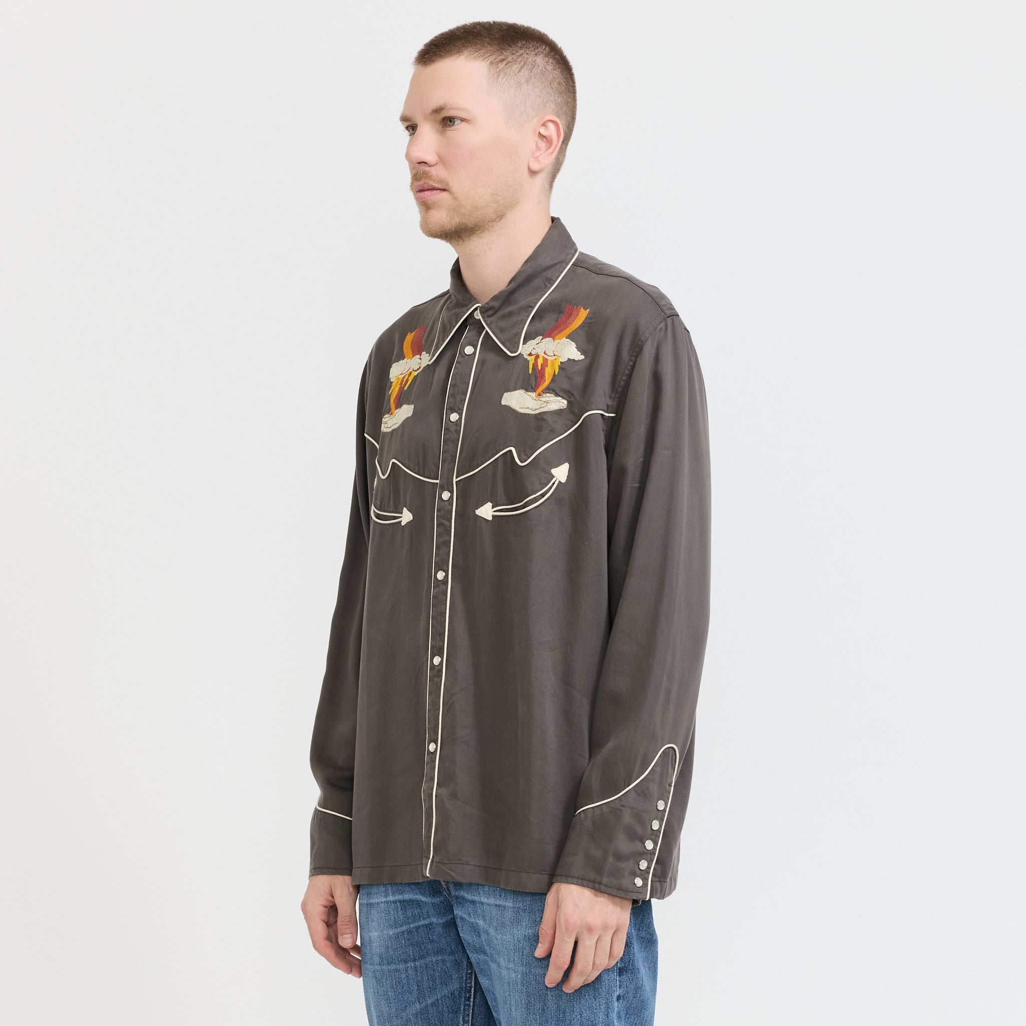 Gonzo Western Shirt Sunburns Black/Brown