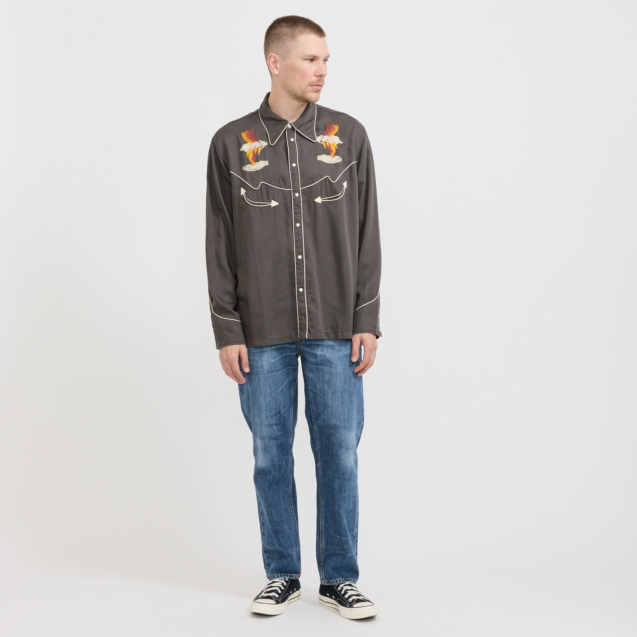 Gonzo Western Shirt Sunburns Black/Brown