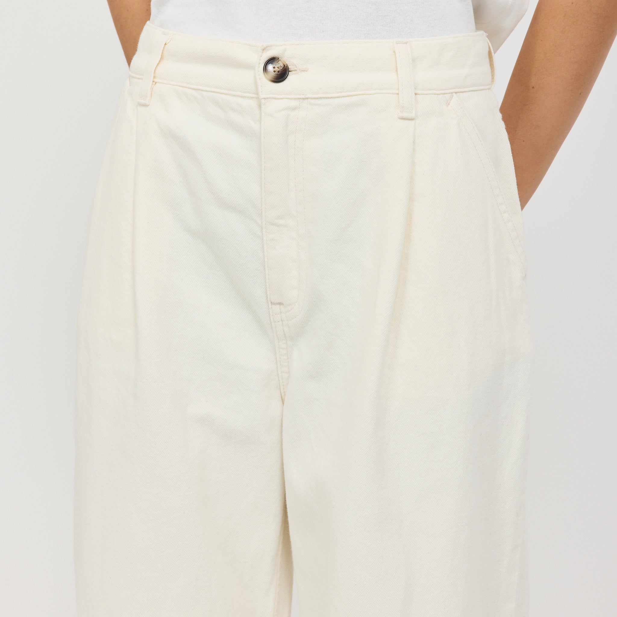 Nudie Jeans Co. | Gullan Workwear Pants Ivory | Maplestore