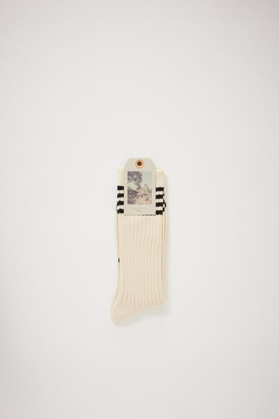 Nudie Jeans Co. | Tennis Socks Stripe Off White/Black | Maplestore