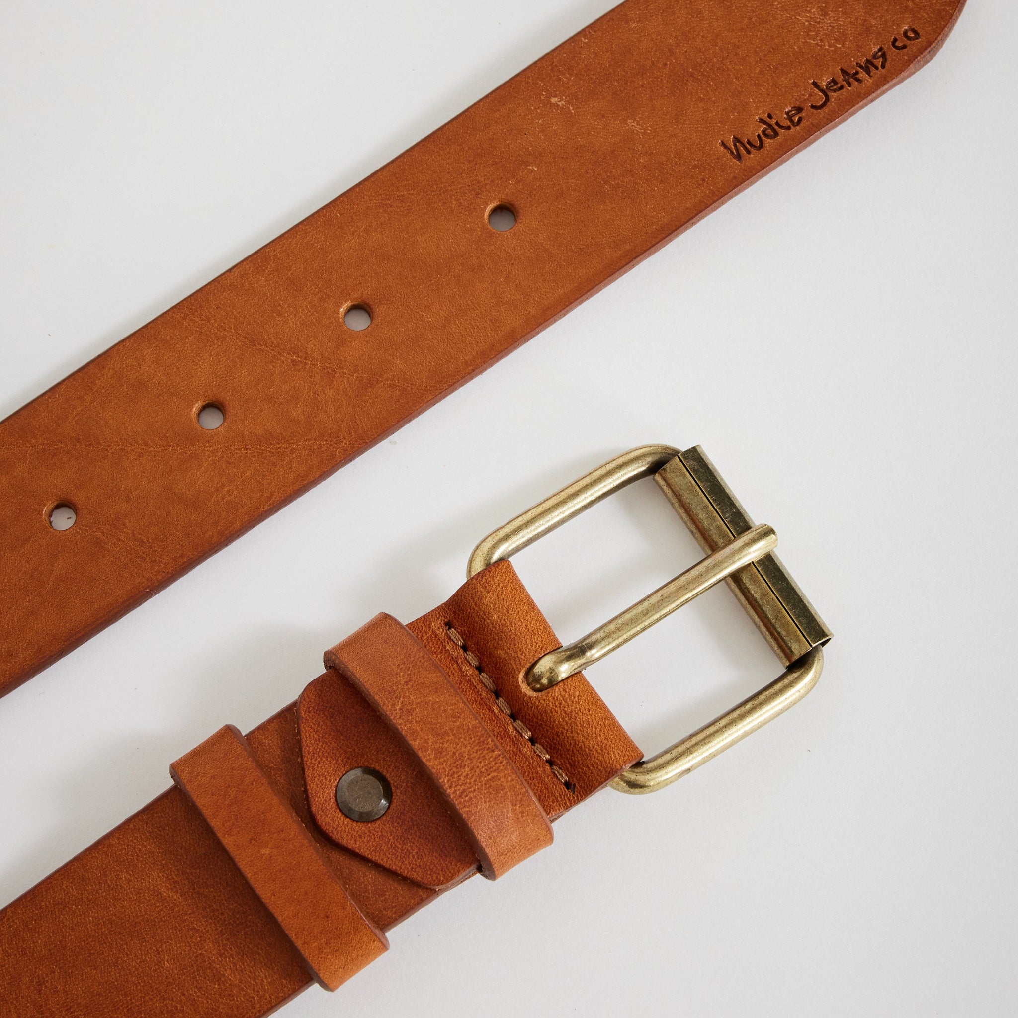 Nudie Jeans Co. | Pedersson Leather Belt Toffee Brown | Maplestore