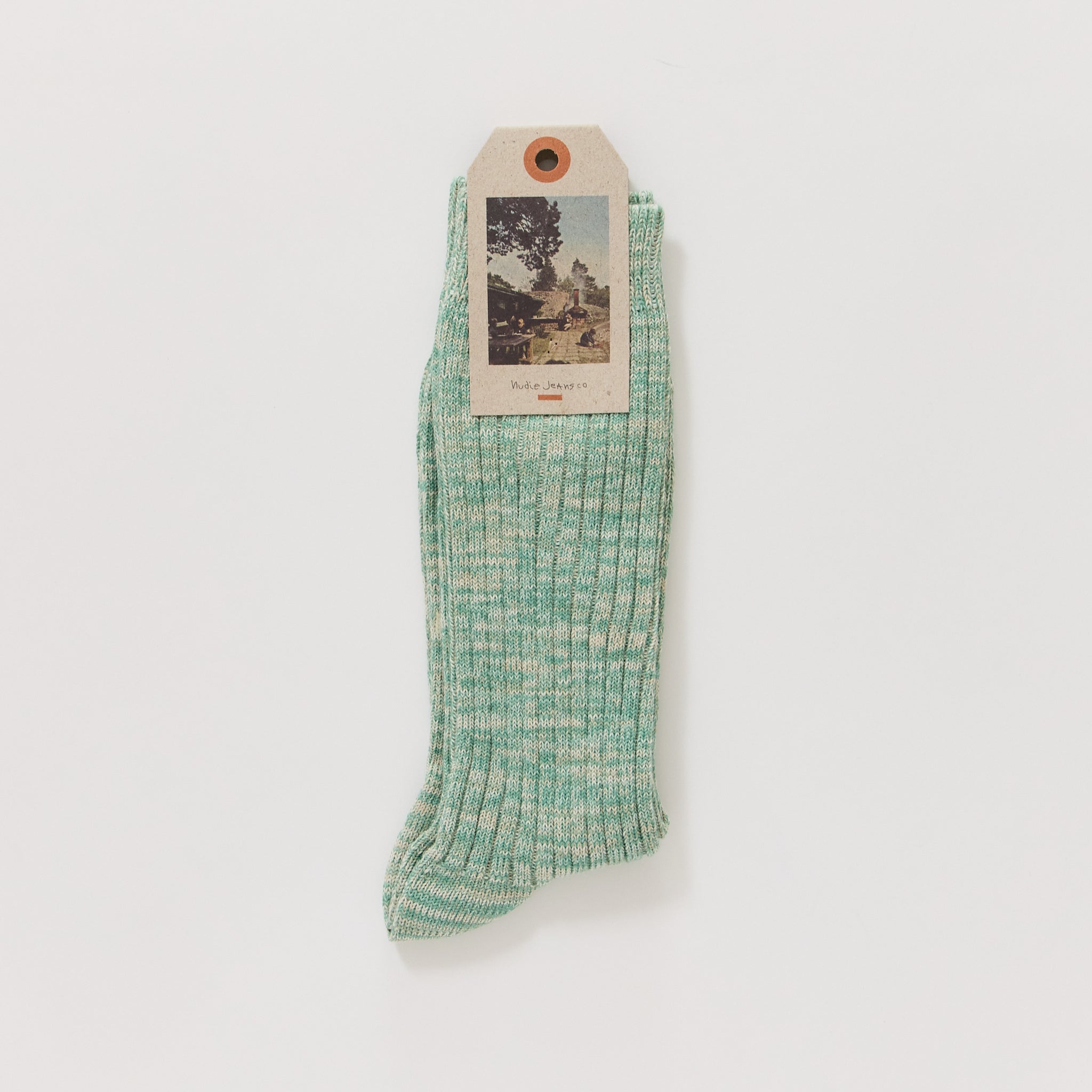 Rasmusson Mens Rib Sock Turquoise