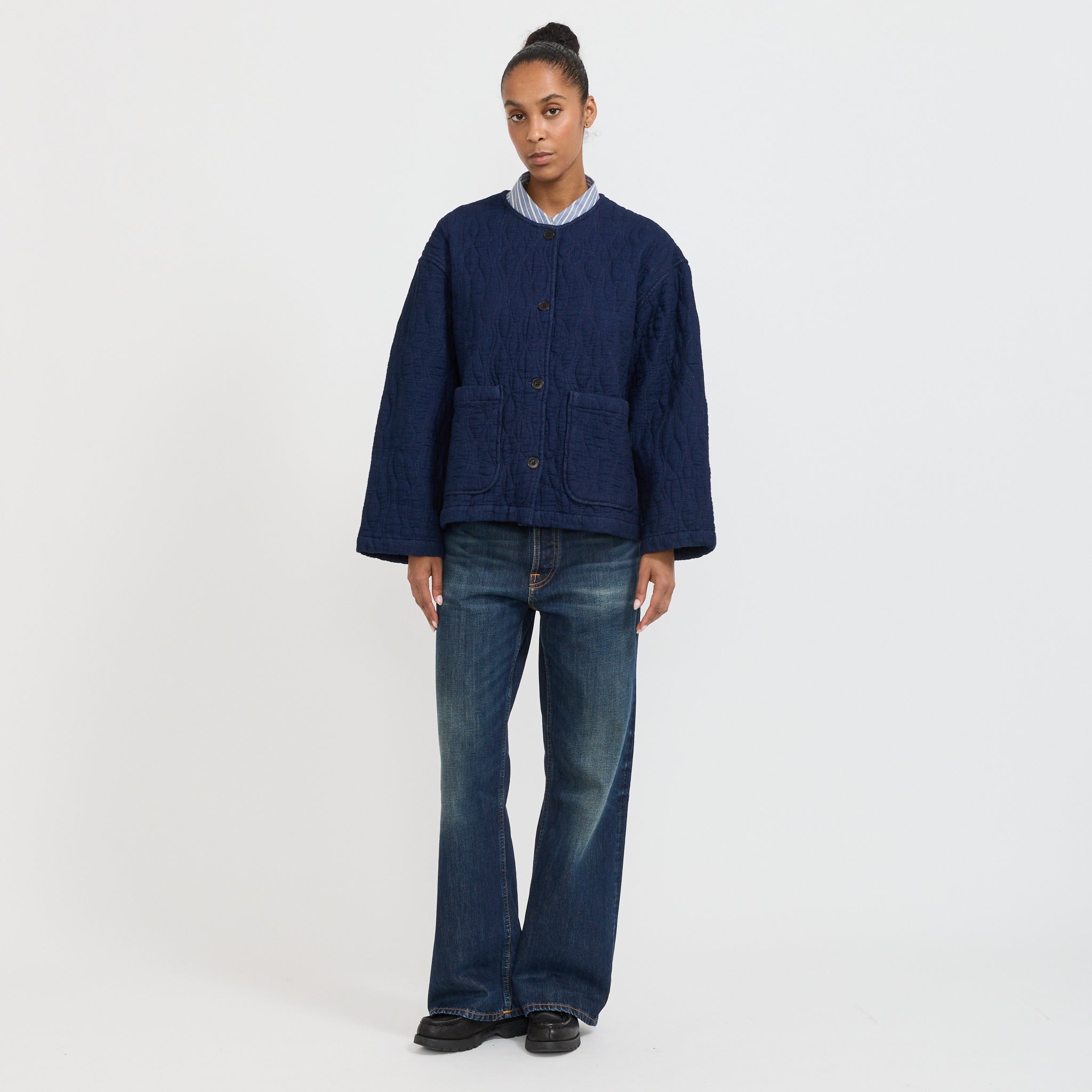 Nudie Jeans Co. | Sandra Jacket Indigo Quilt Blue | Maplestore