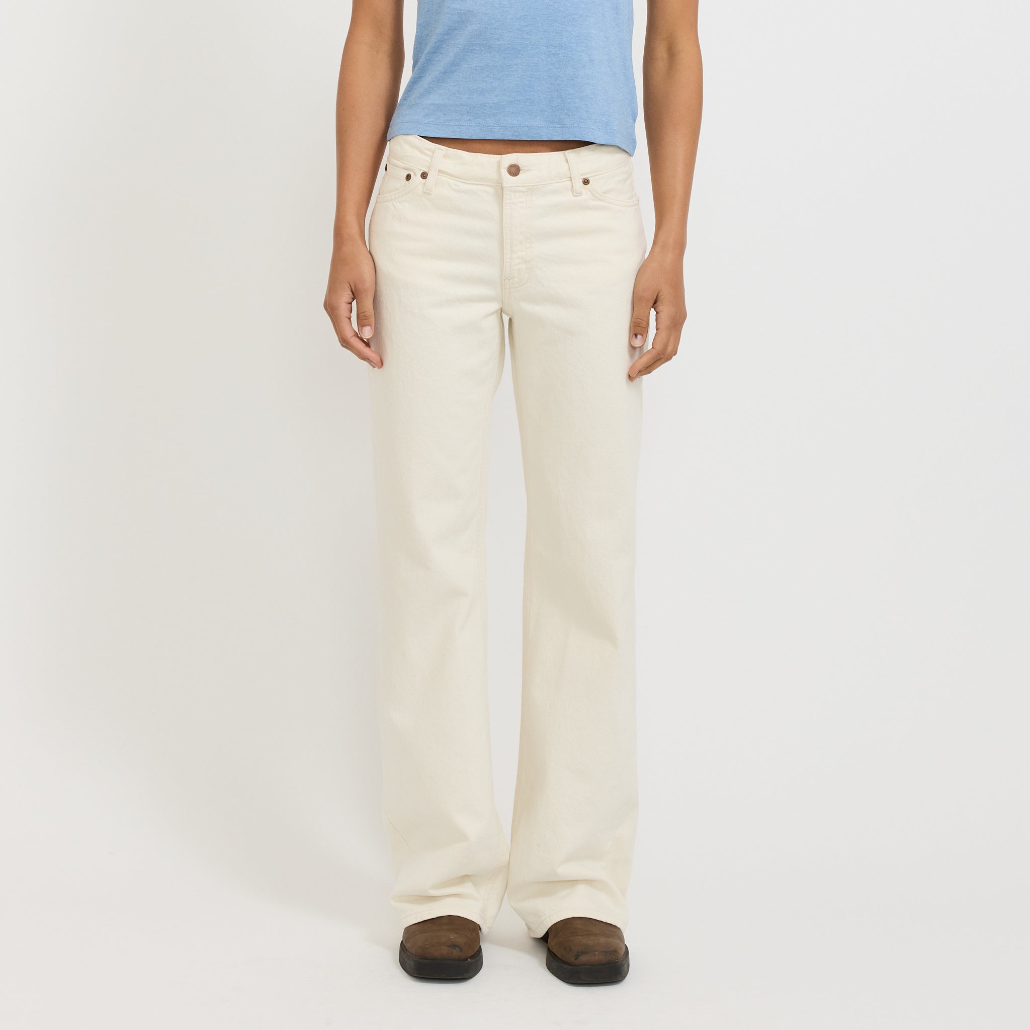 Nudie Jeans Co. | Wide Heidi Ivory | Maplestore