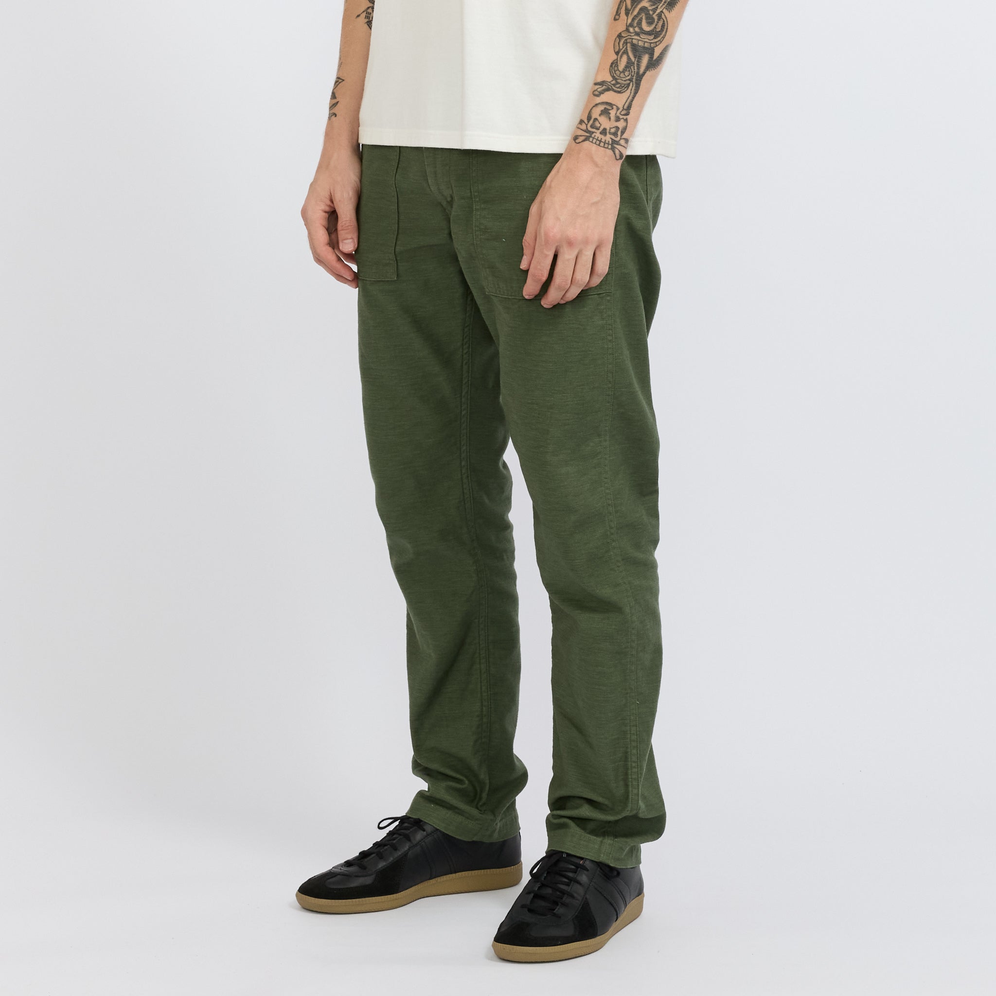 Slim Fit Fatigue Pants Green