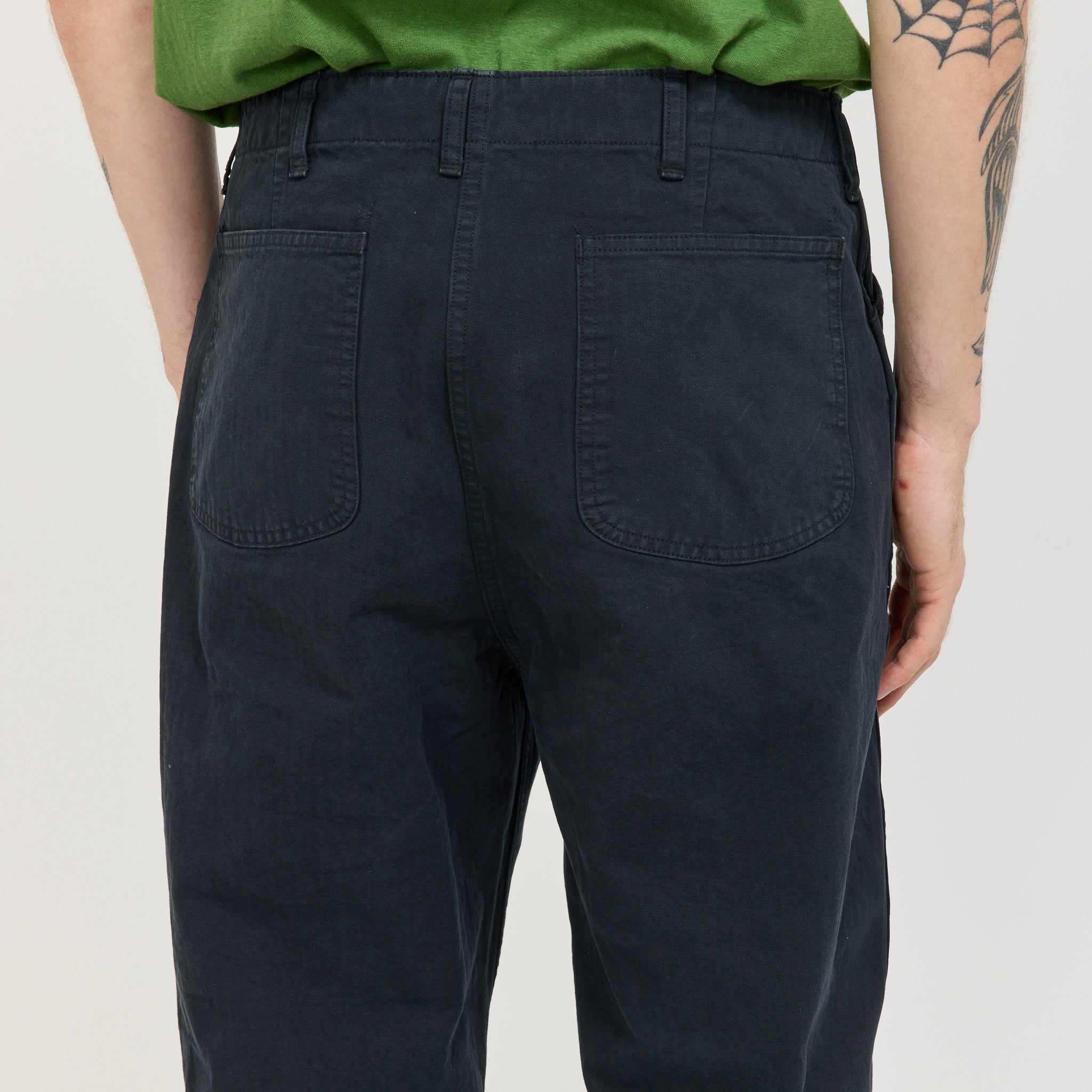 USMC Herringbone Wide Fit Utility Trousers Black