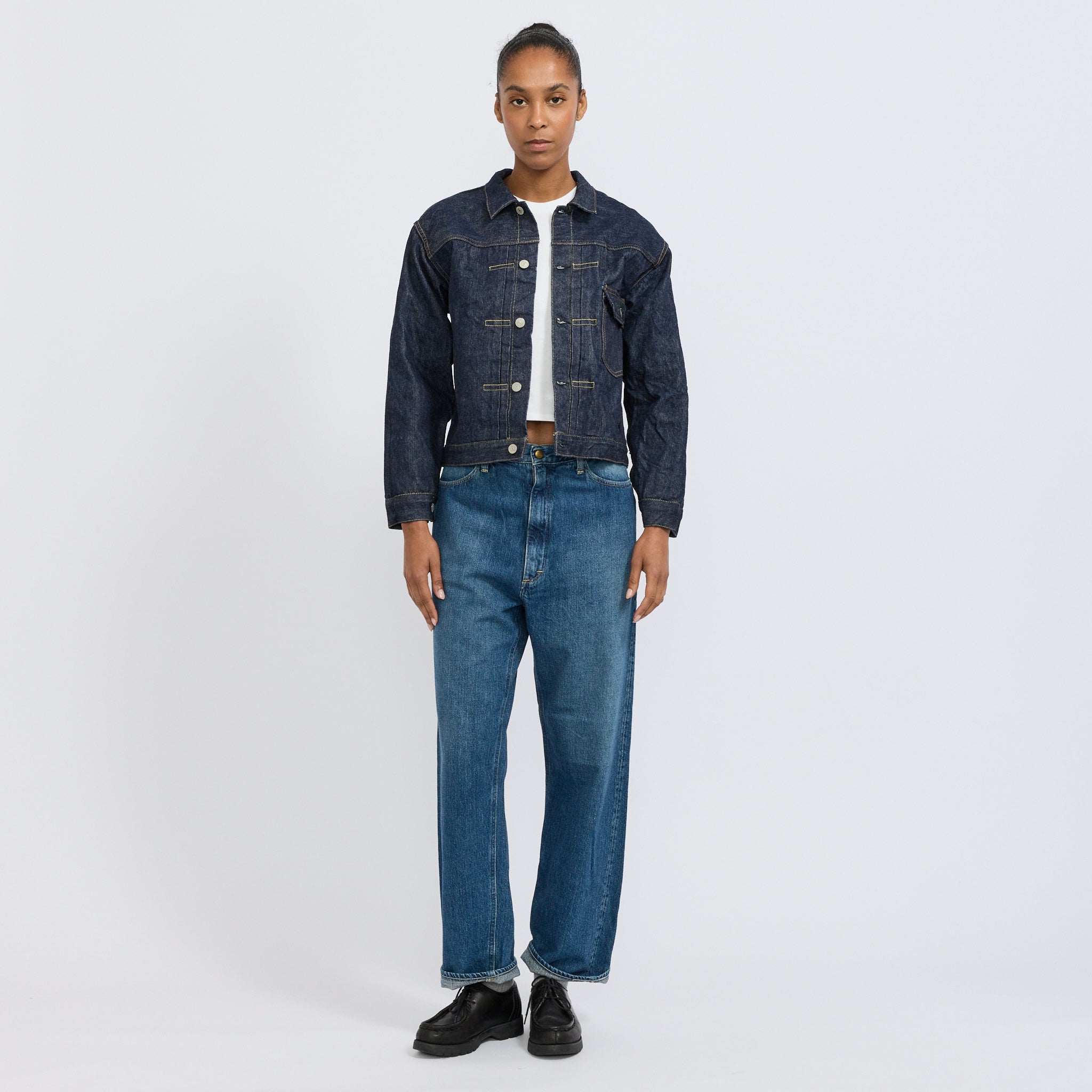 Type 1 40's Pleated Front Jacket One Wash Womens