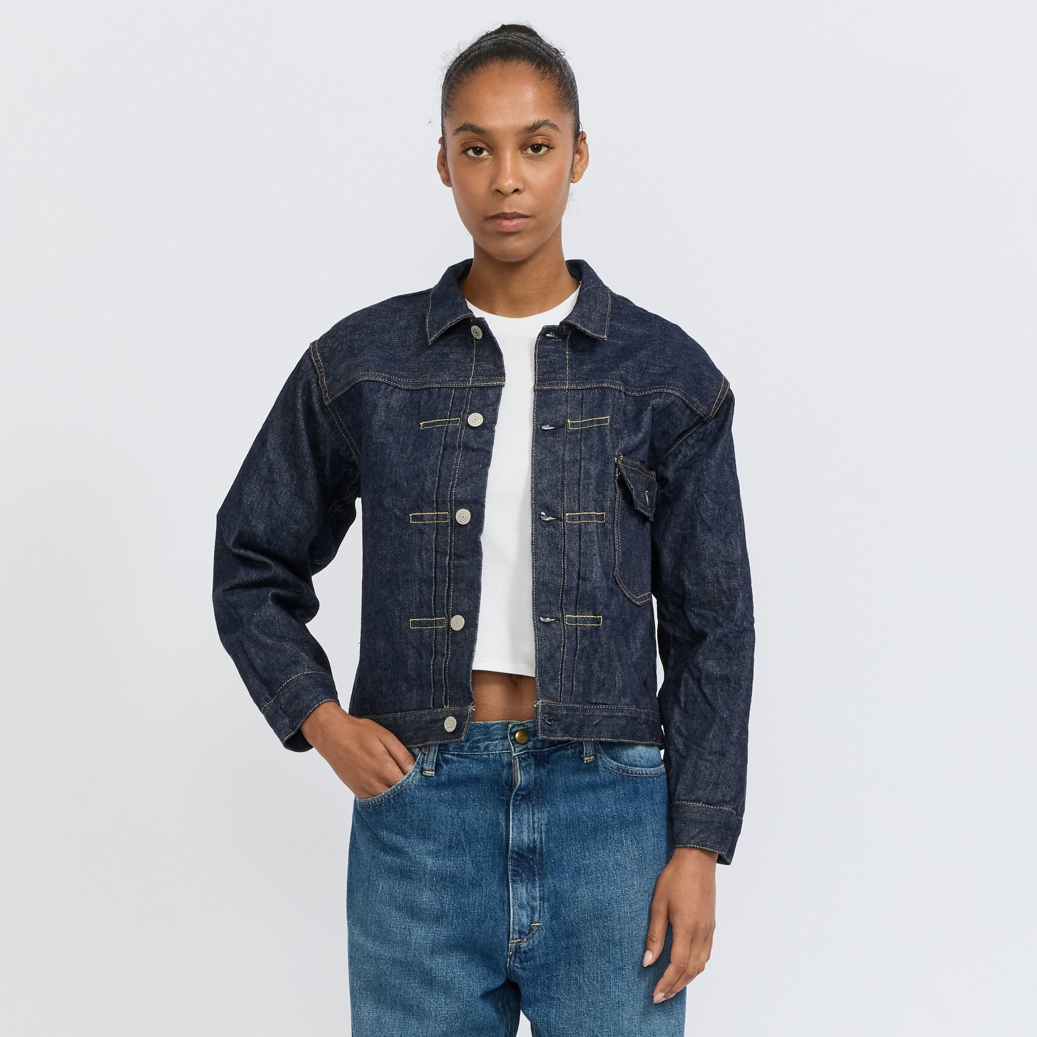 Type 1 40's Pleated Front Jacket One Wash Womens