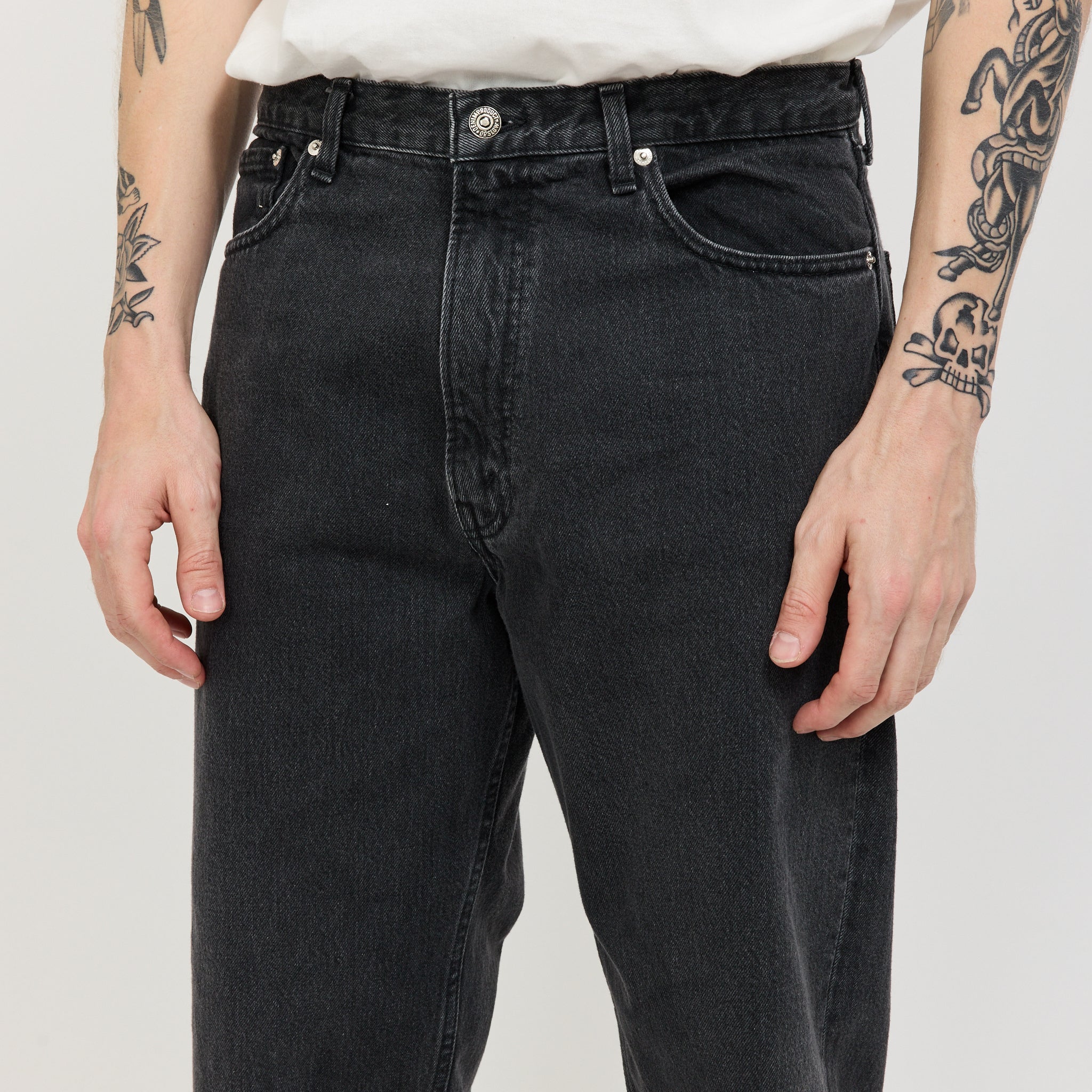 101 Dad's Fit Pants Black Denim Stone