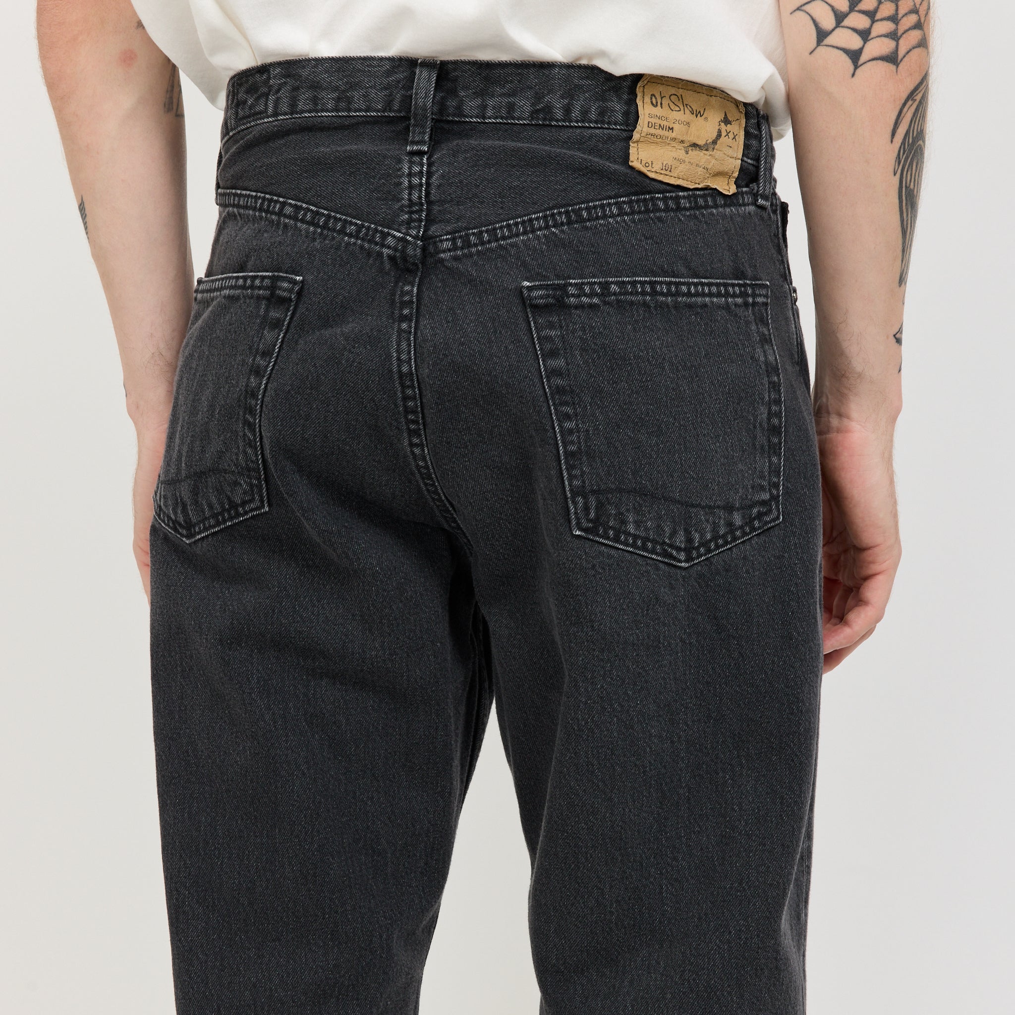 101 Dad's Fit Pants Black Denim Stone