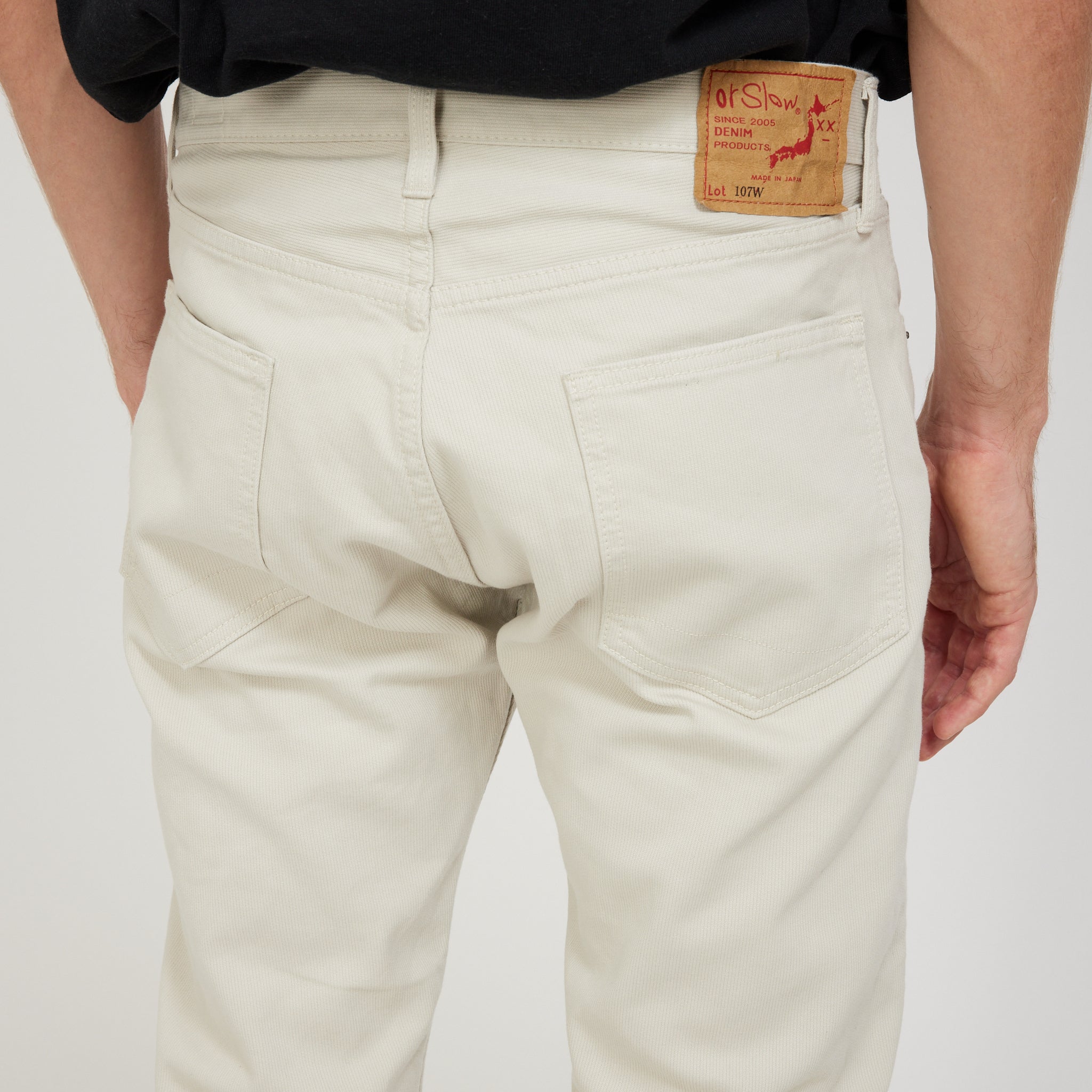 Orslow | 107 Ivy Fit Cotton Pique Pants Ivory | Maplestore