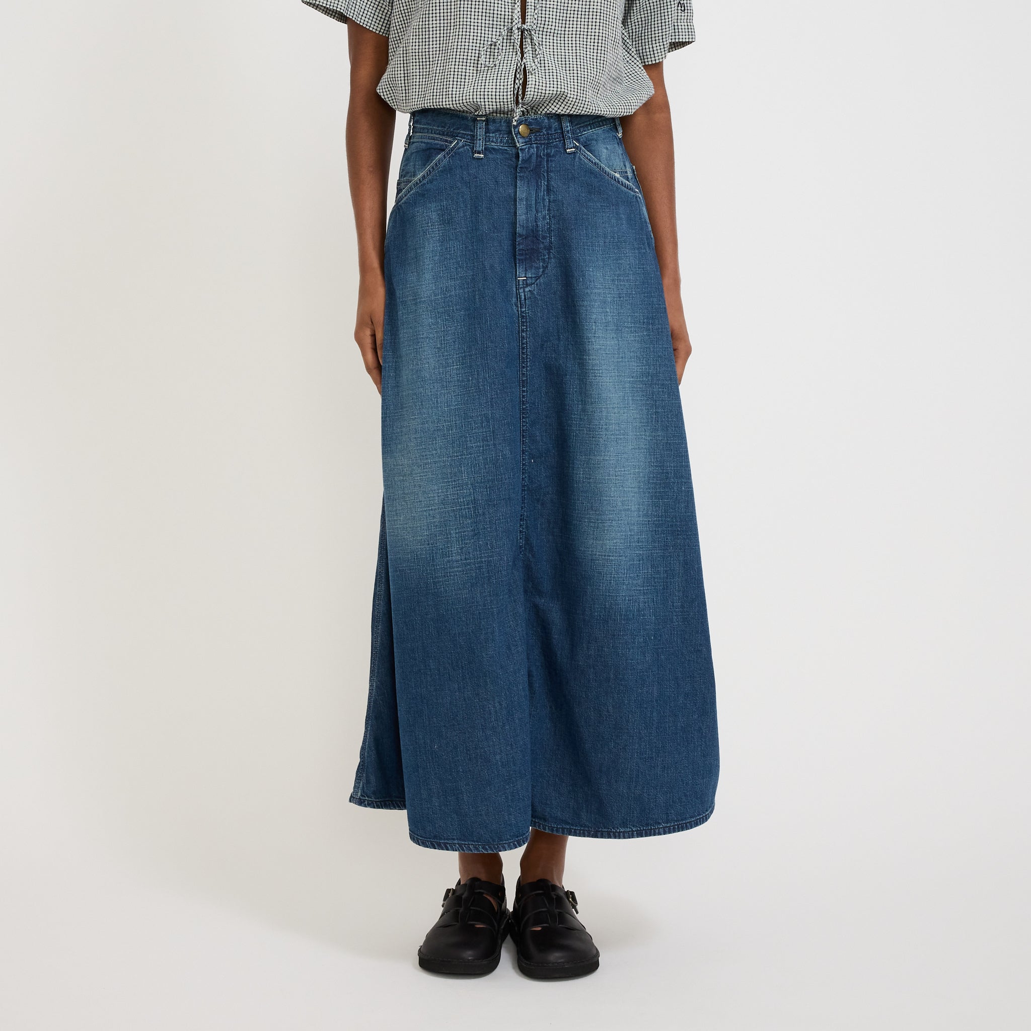 30's Painter Long Denim Skirt