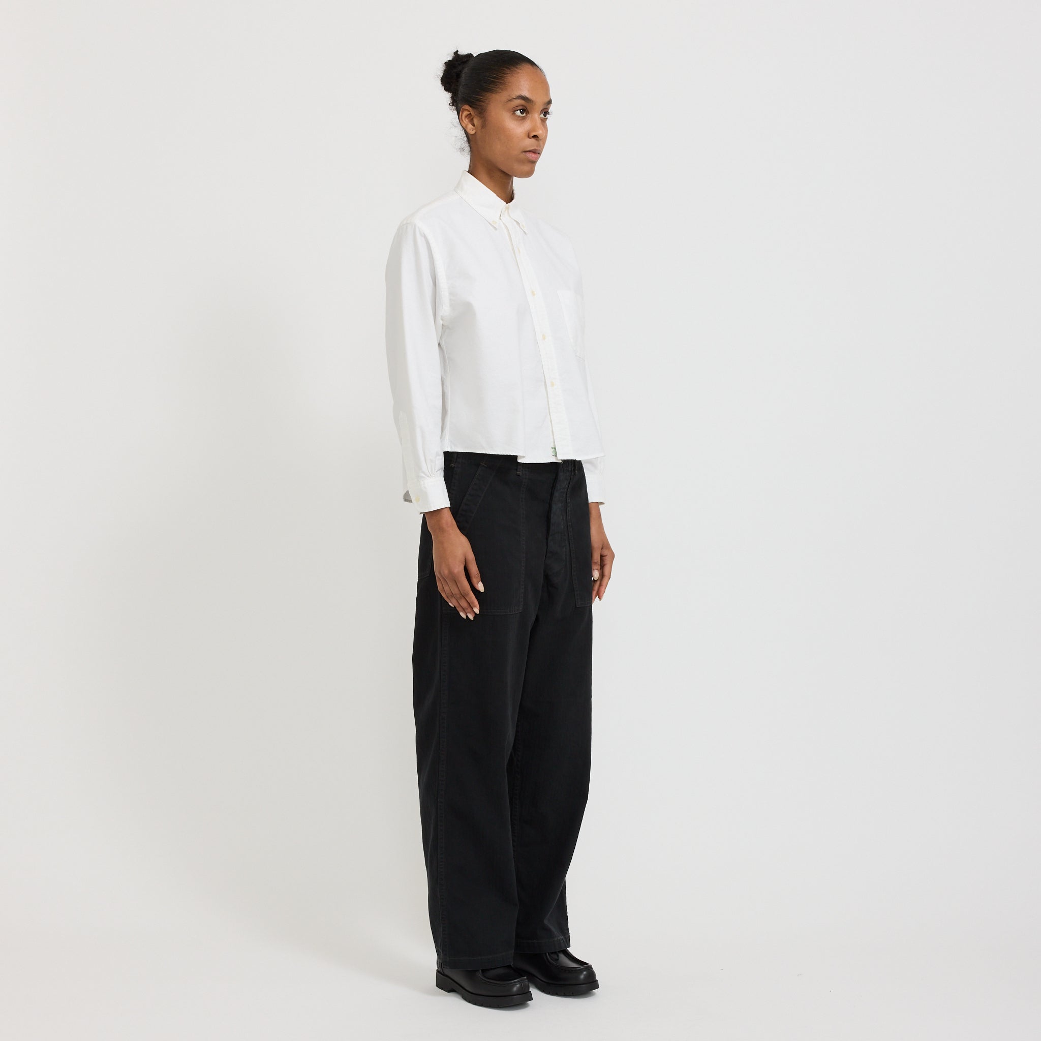 Orslow | Herringbone Twill Summer Fatigue Pants Black Womens | Maplestore