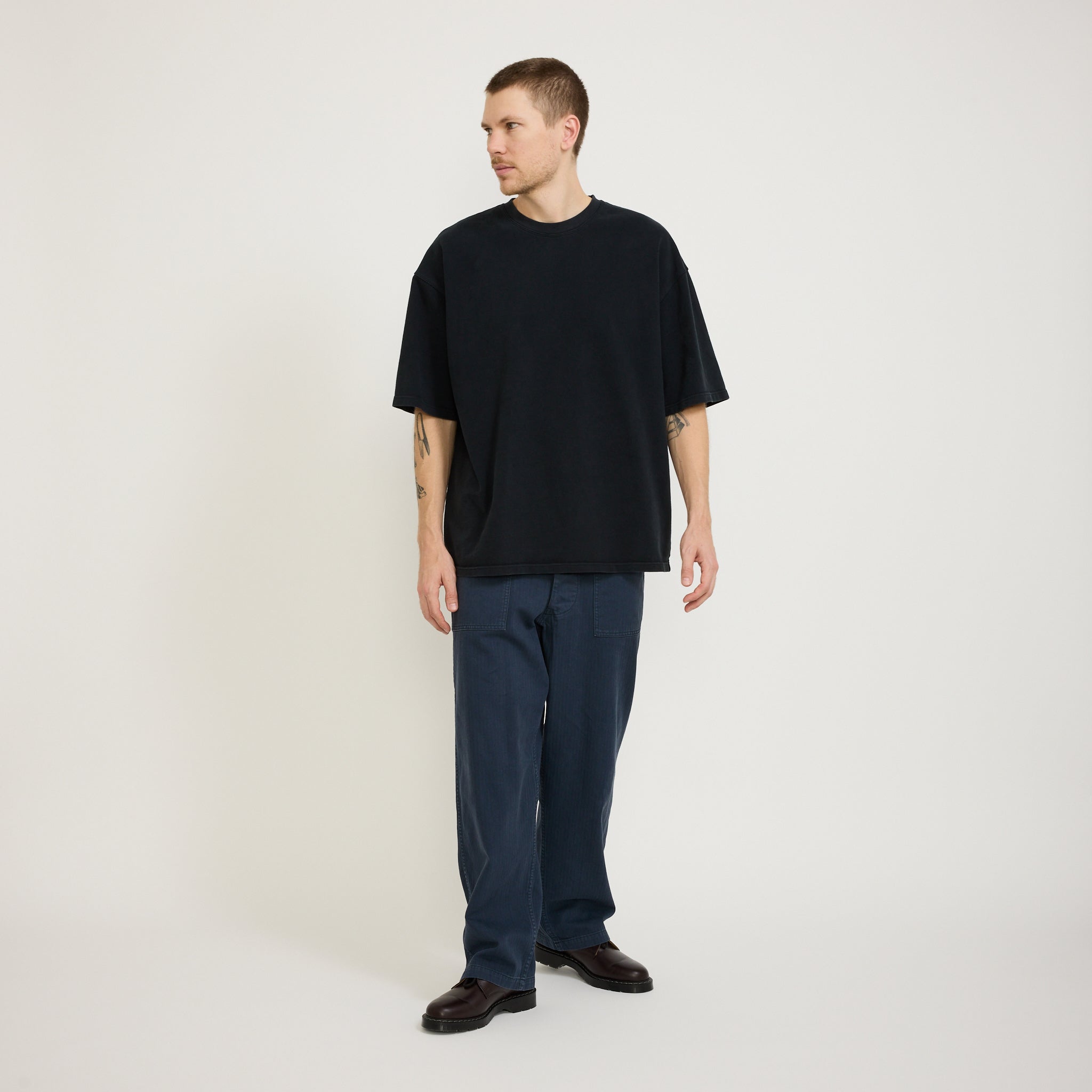 Orslow | Herringbone Twill Summer Fatigue Pants Navy | Maplestore