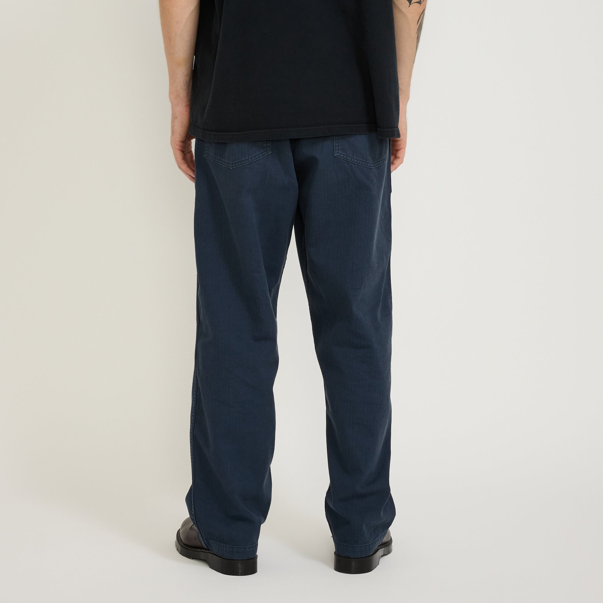 Orslow | Herringbone Twill Summer Fatigue Pants Navy | Maplestore